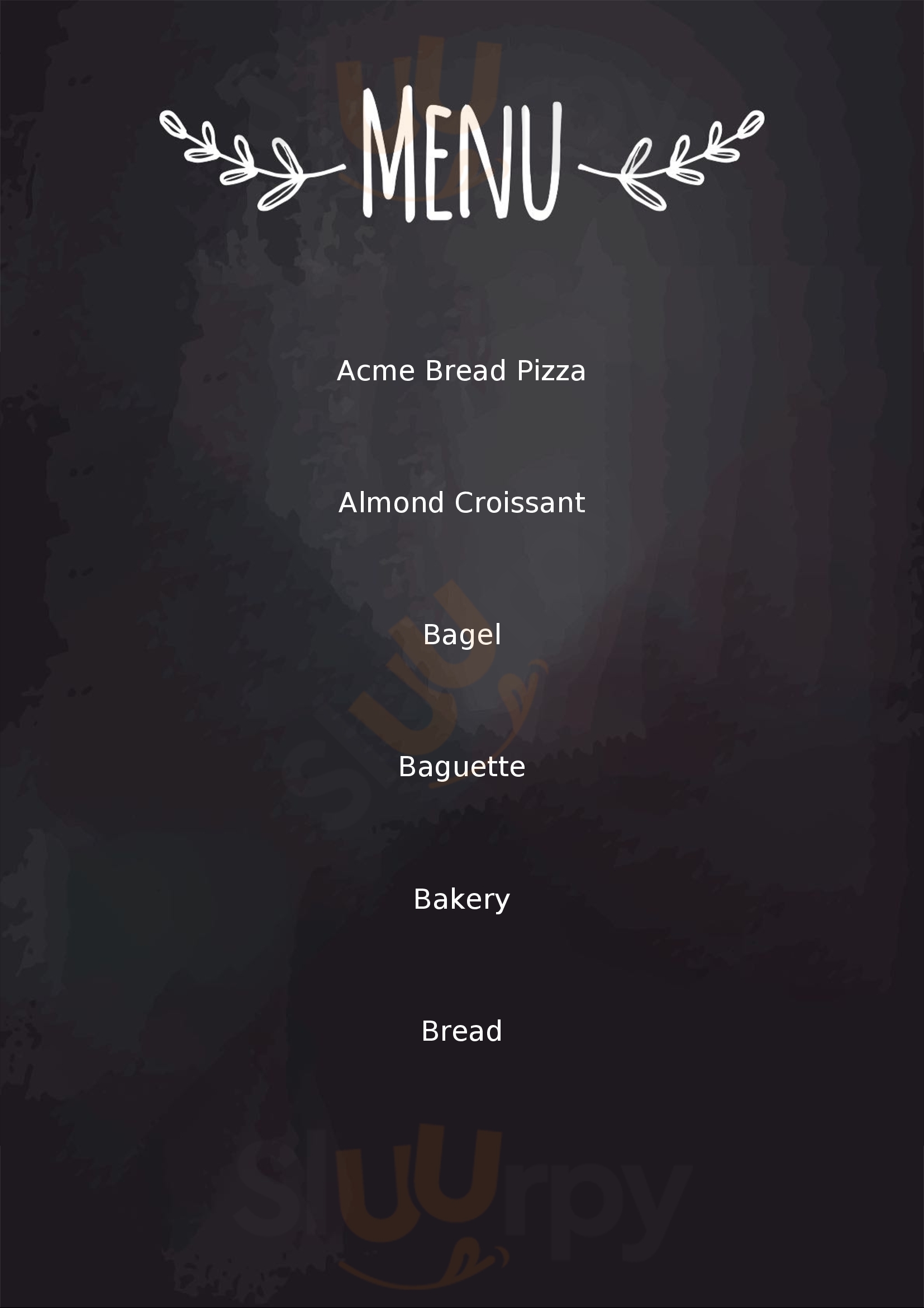Acme Bread San Francisco Menu - 1