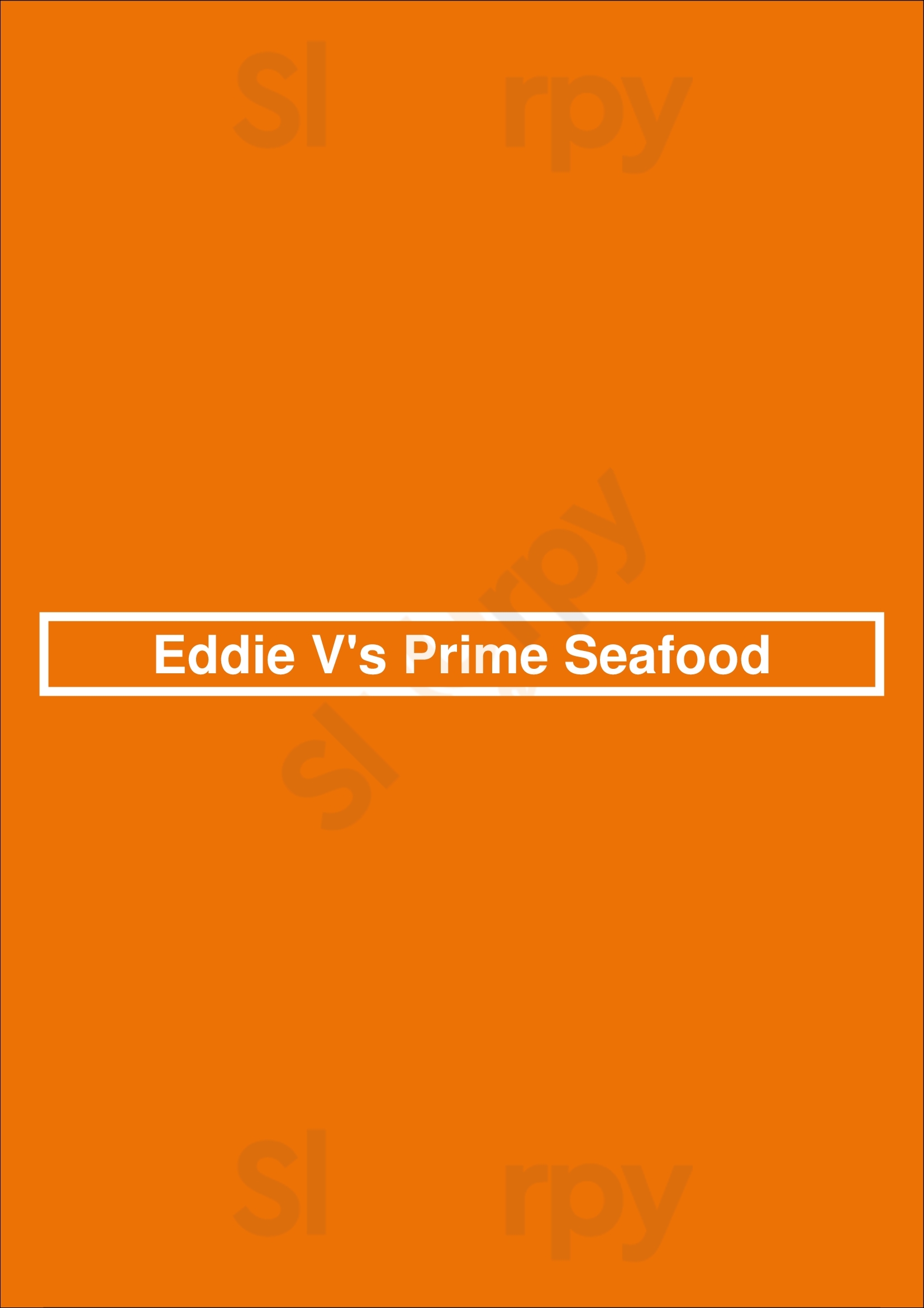 Eddie V's Prime Seafood San Antonio Menu - 1
