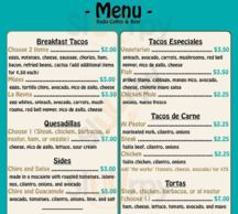 Veracruz All Natural menu