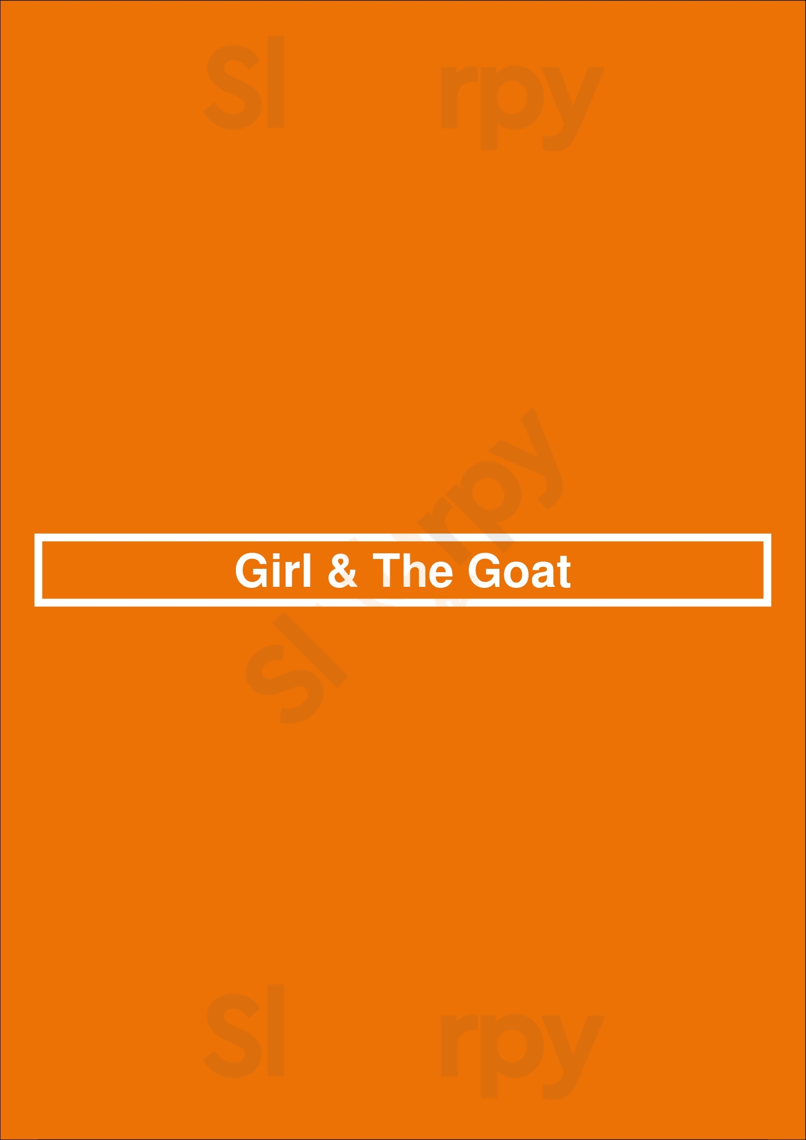 Girl & The Goat Chicago Menu - 1