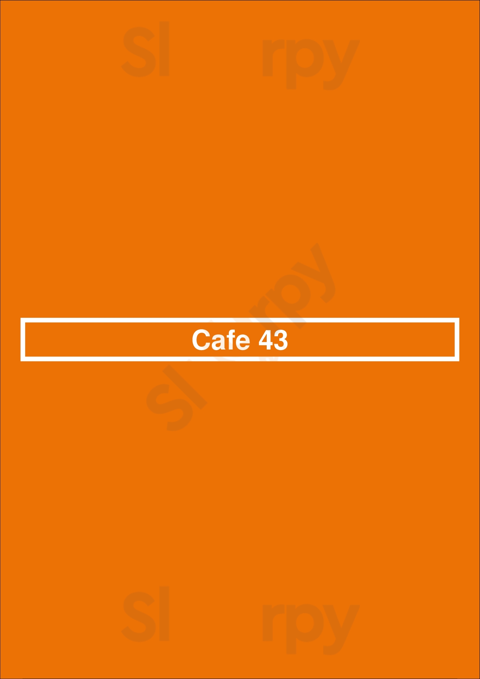 Cafe 43 Dallas Menu - 1