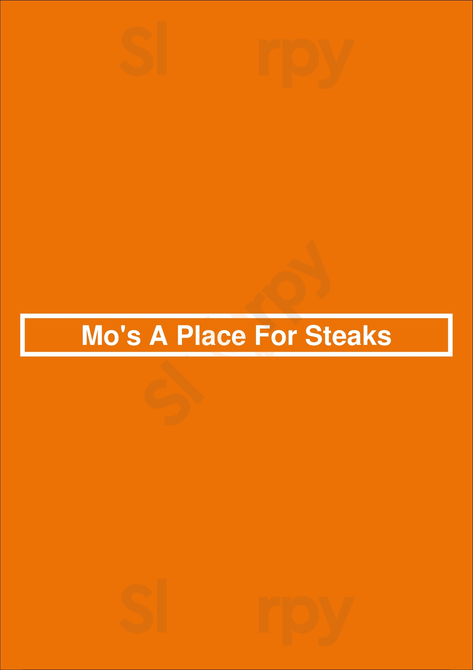 Mo's A Place For Steaks Milwaukee Menu - 1