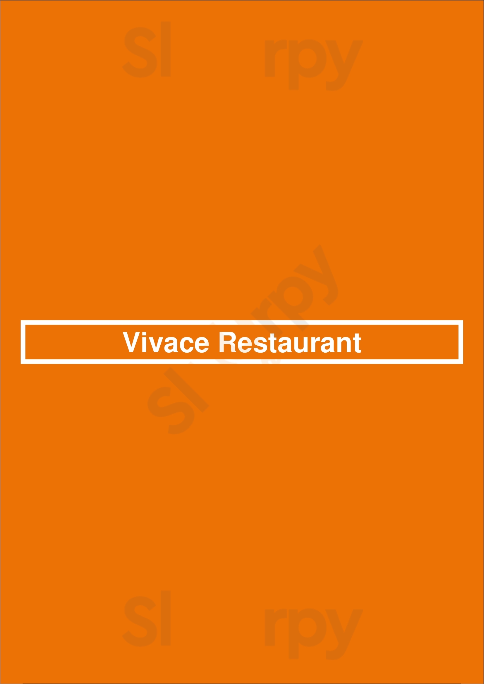 Vivace Restaurant Tucson Menu - 1