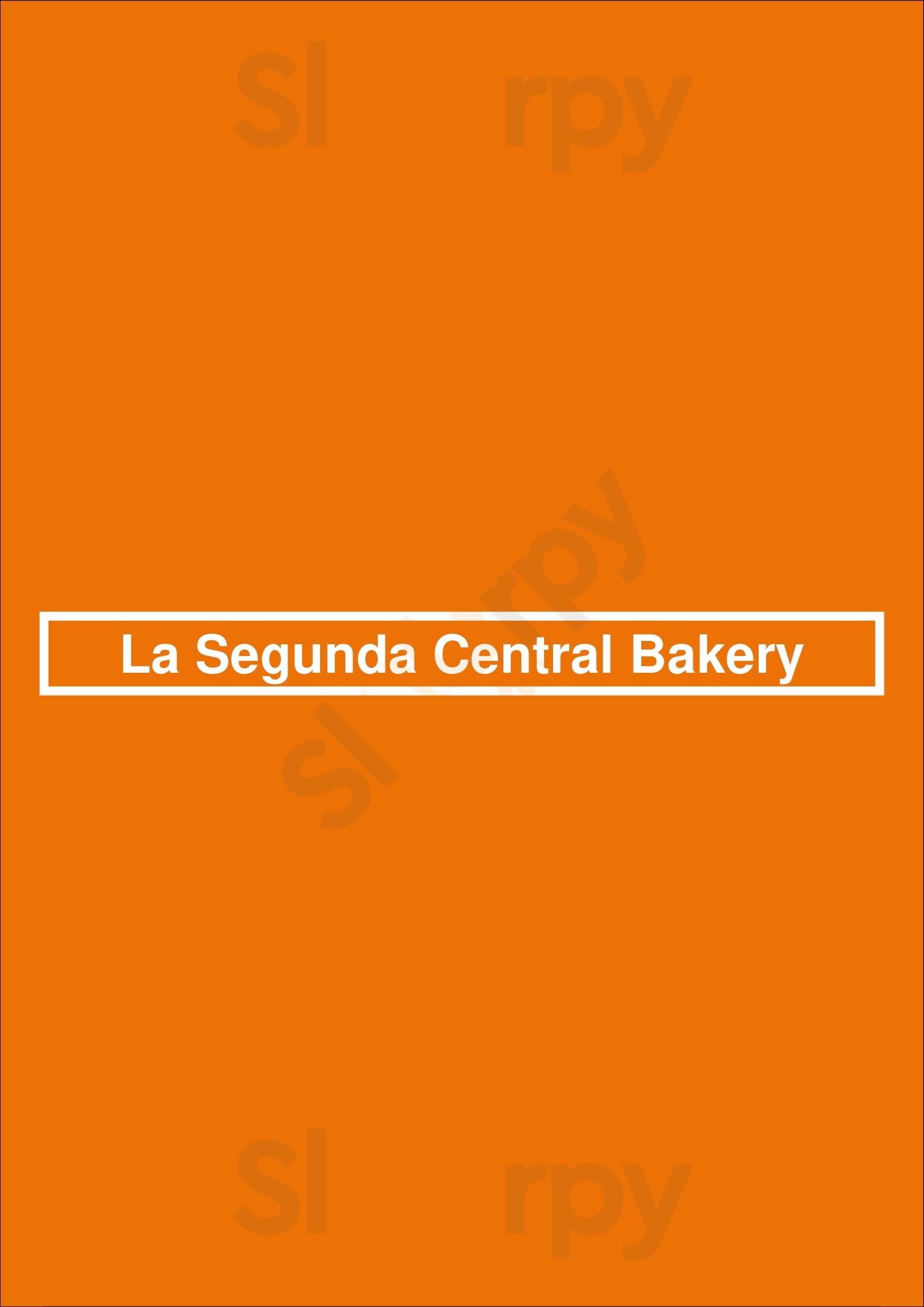 La Segunda Central Bakery Tampa Menu - 1