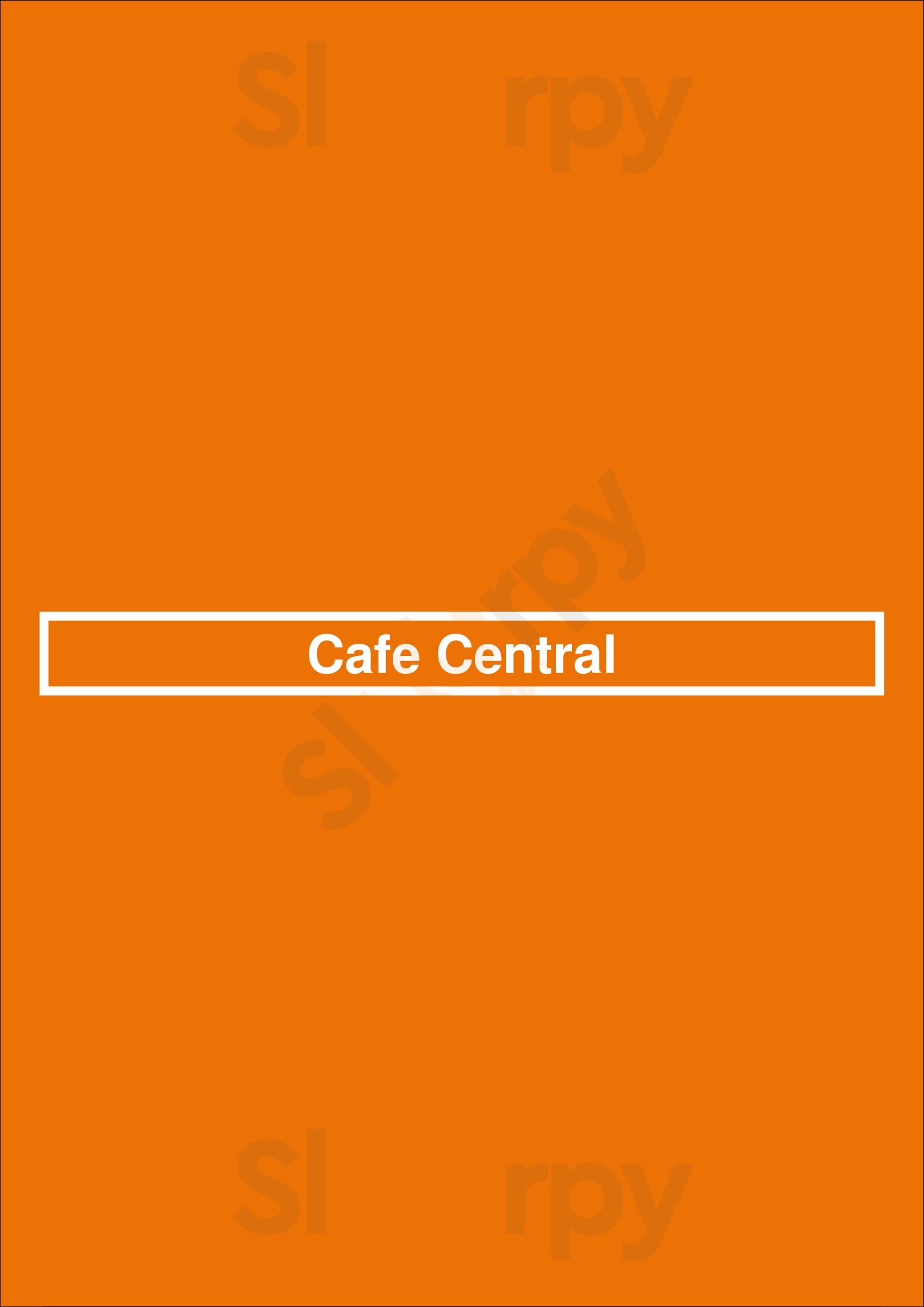 Cafe Central El Paso Menu - 1