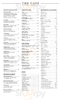 The Cafe menu