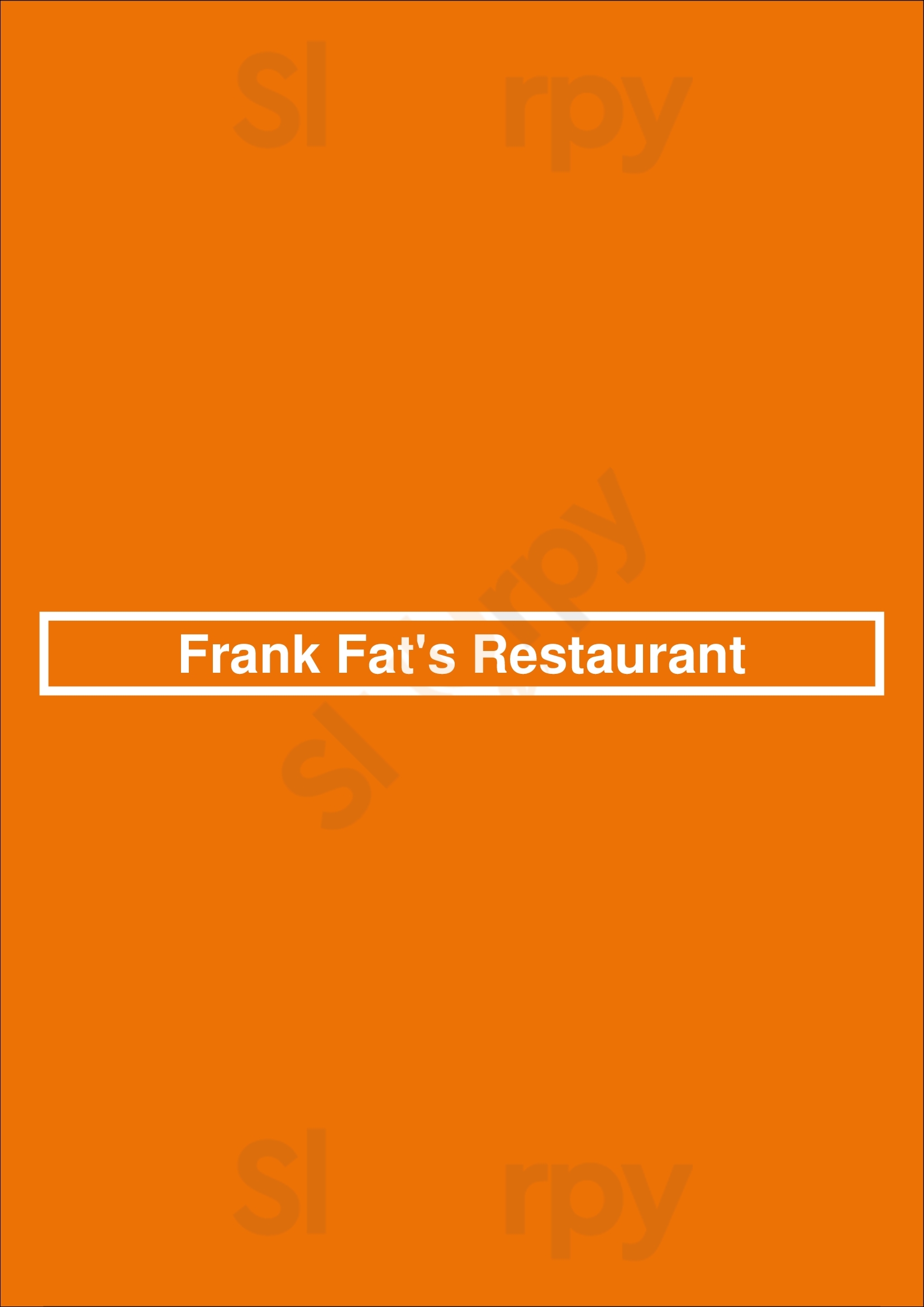Frank Fat's Restaurant Sacramento Menu - 1