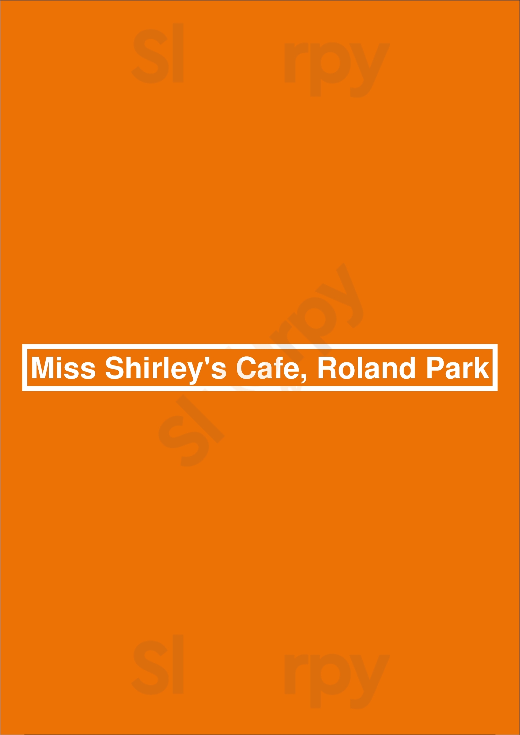 Miss Shirley's Cafe, Roland Park Baltimore Menu - 1