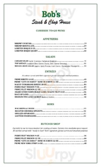 Bob's Steak & Chop House - Dallas Lamar menu