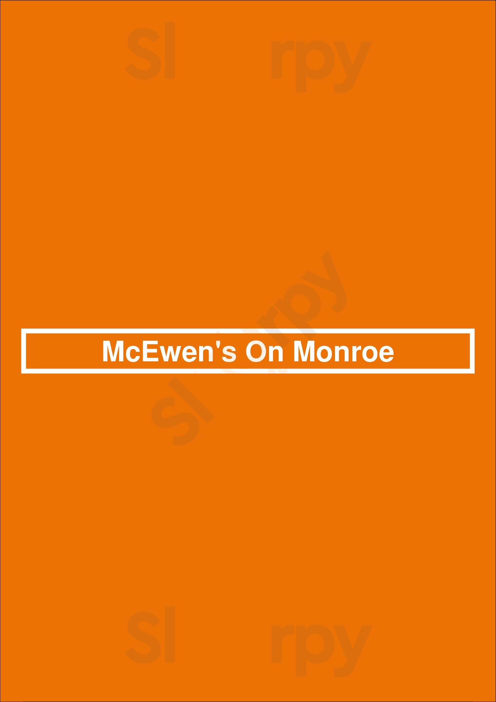 Mcewen's Memphis Memphis Menu - 1