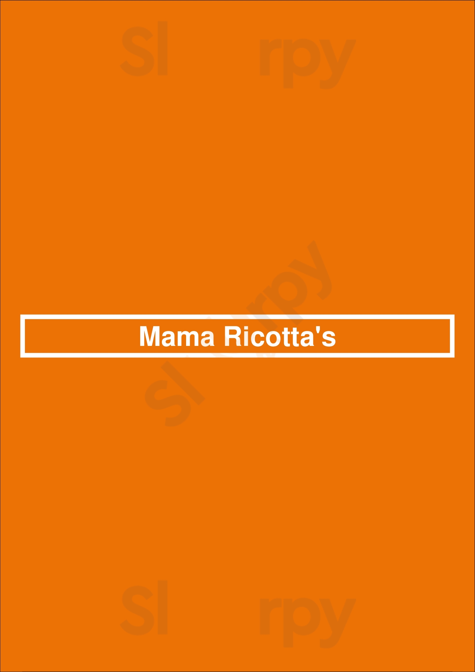 Mama Ricotta's Charlotte Menu - 1