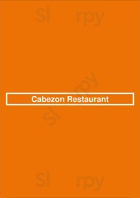 Cabezon Restaurant menu