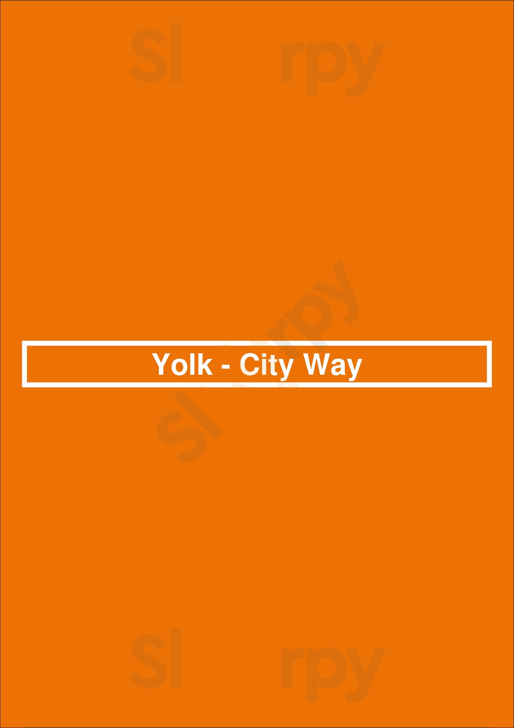 Yolk - City Way Indianapolis Menu - 1