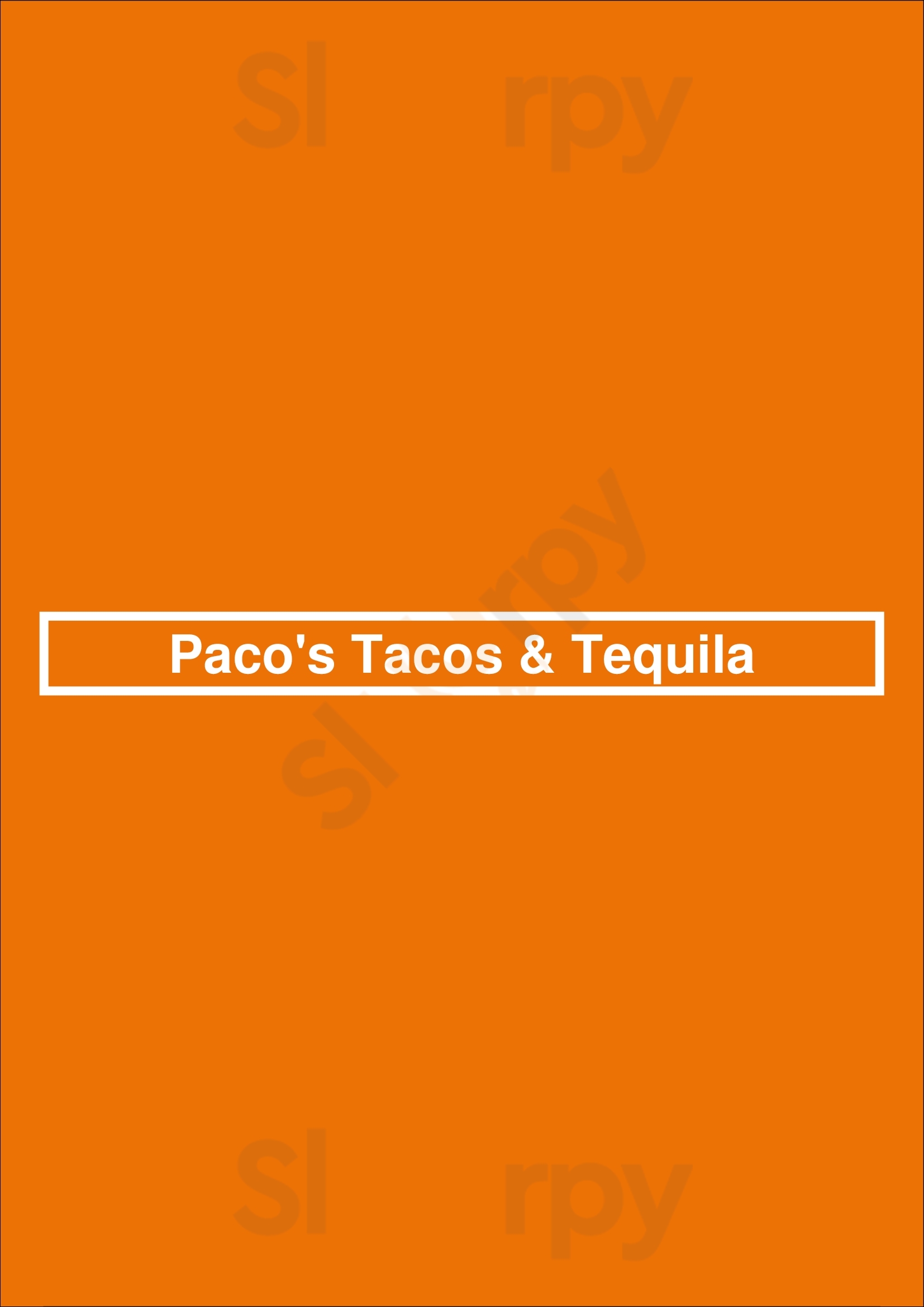 Paco's Tacos And Tequila Charlotte Menu - 1