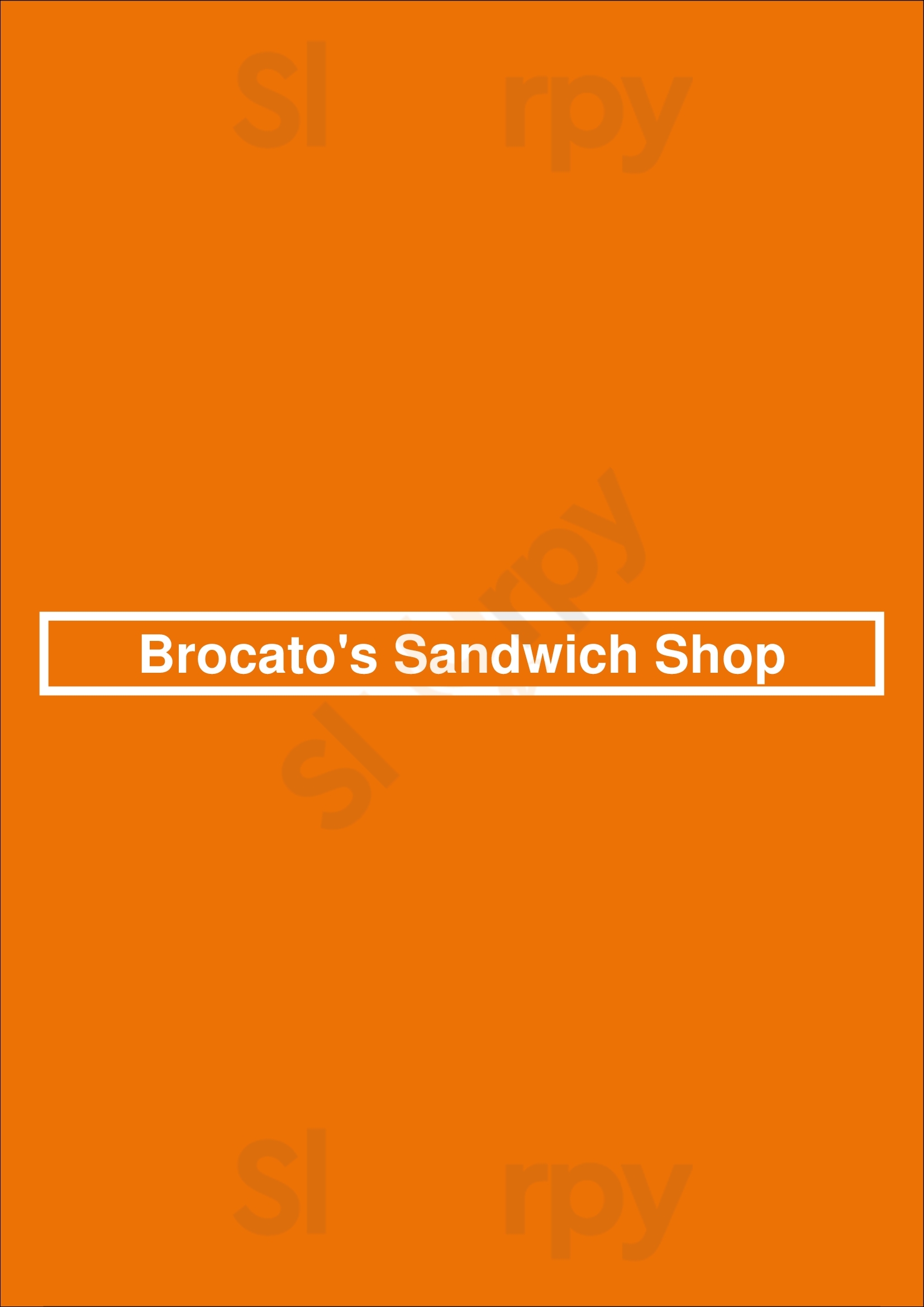 Brocato's Sandwich Shop Tampa Menu - 1