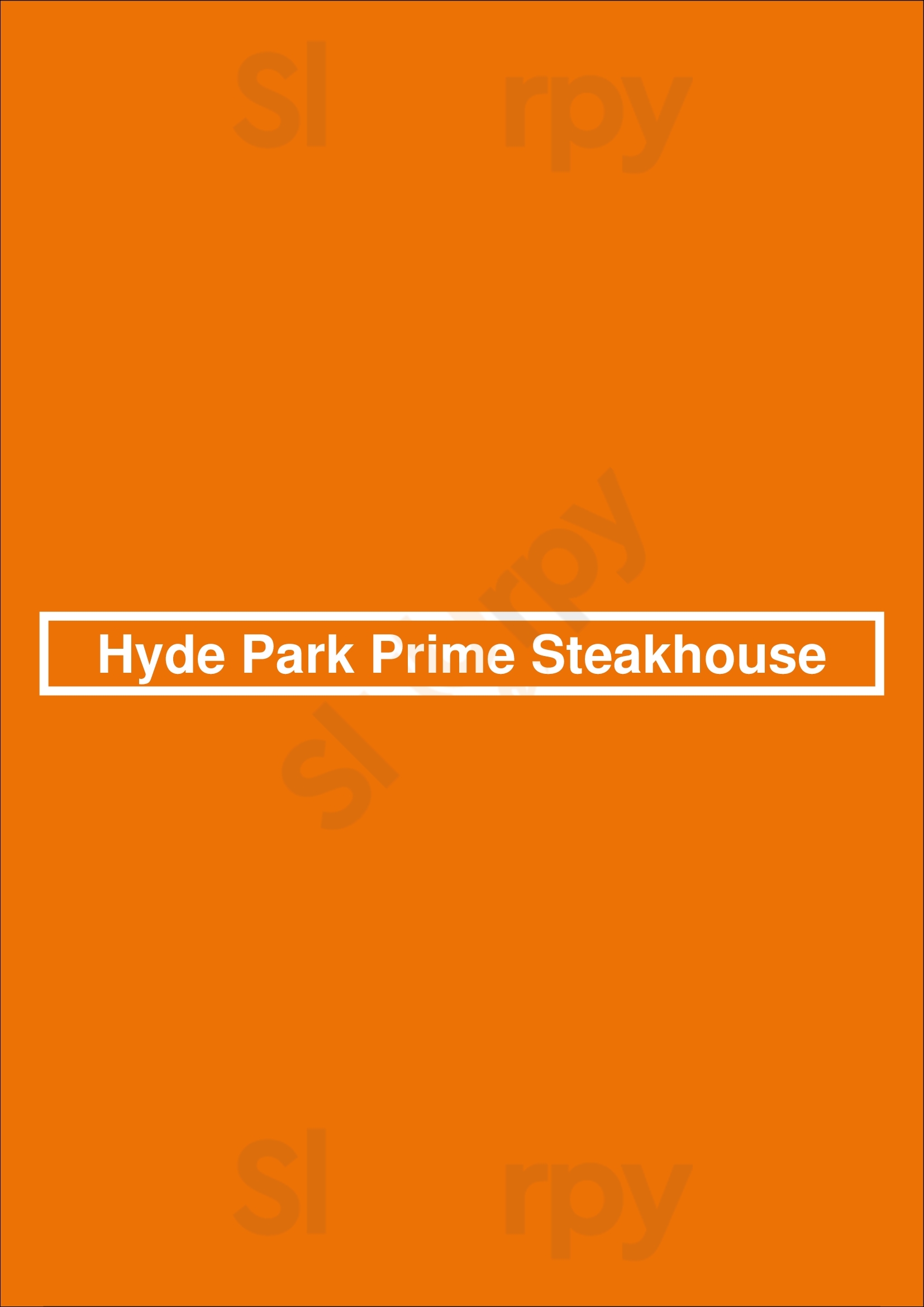 Hyde Park Prime Steakhouse Pittsburgh Menu - 1