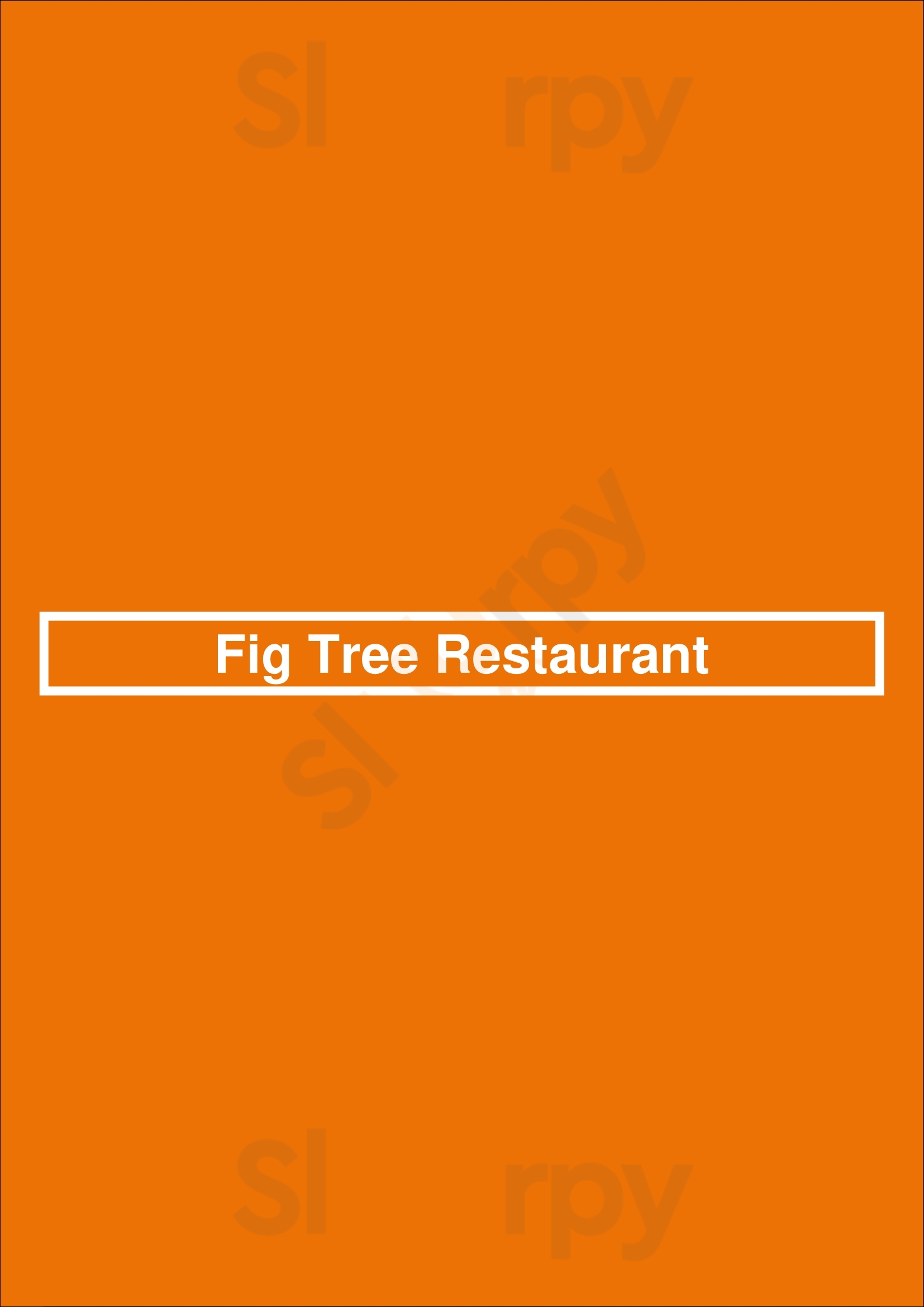 Fig Tree Restaurant San Antonio Menu - 1