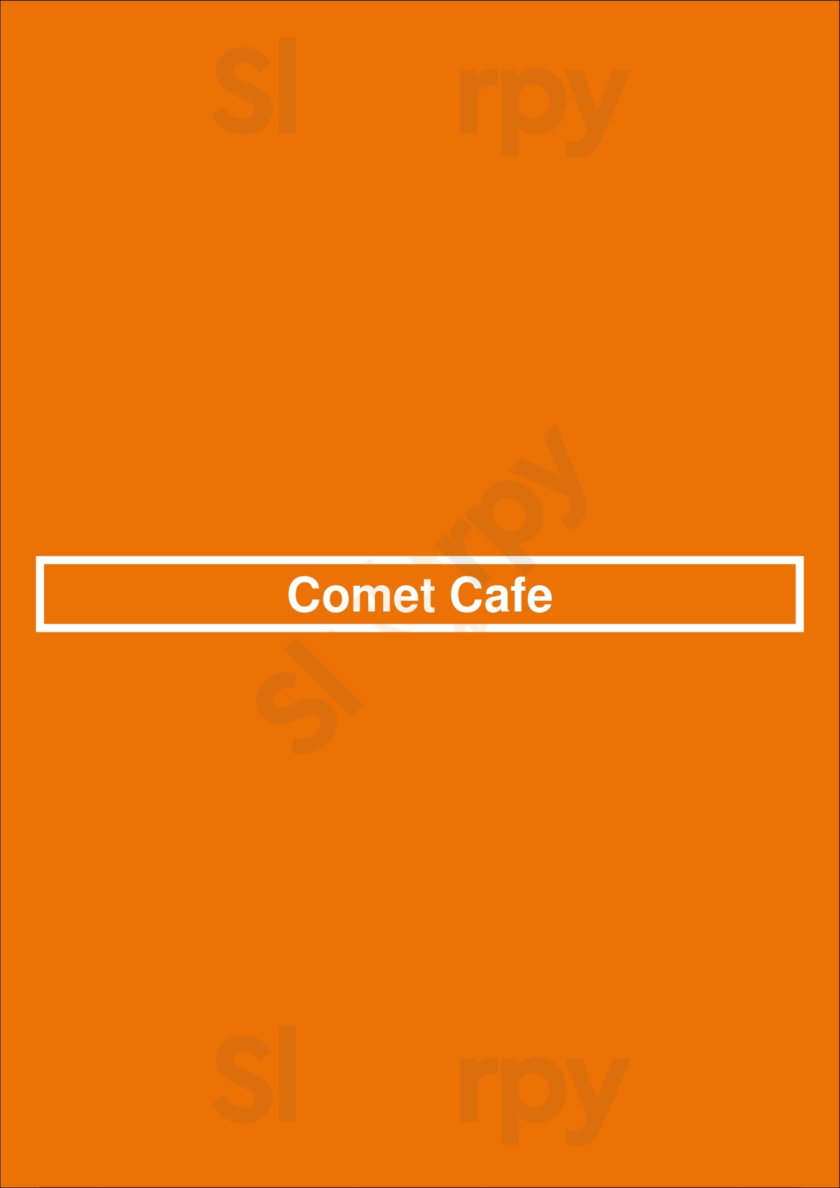 Comet Cafe Milwaukee Menu - 1