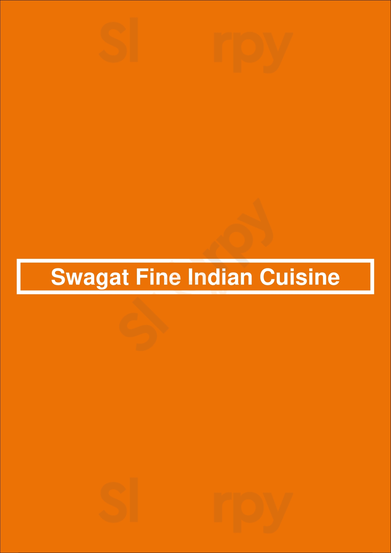 Swagat Fine Indian Cuisine Kansas City Menu - 1
