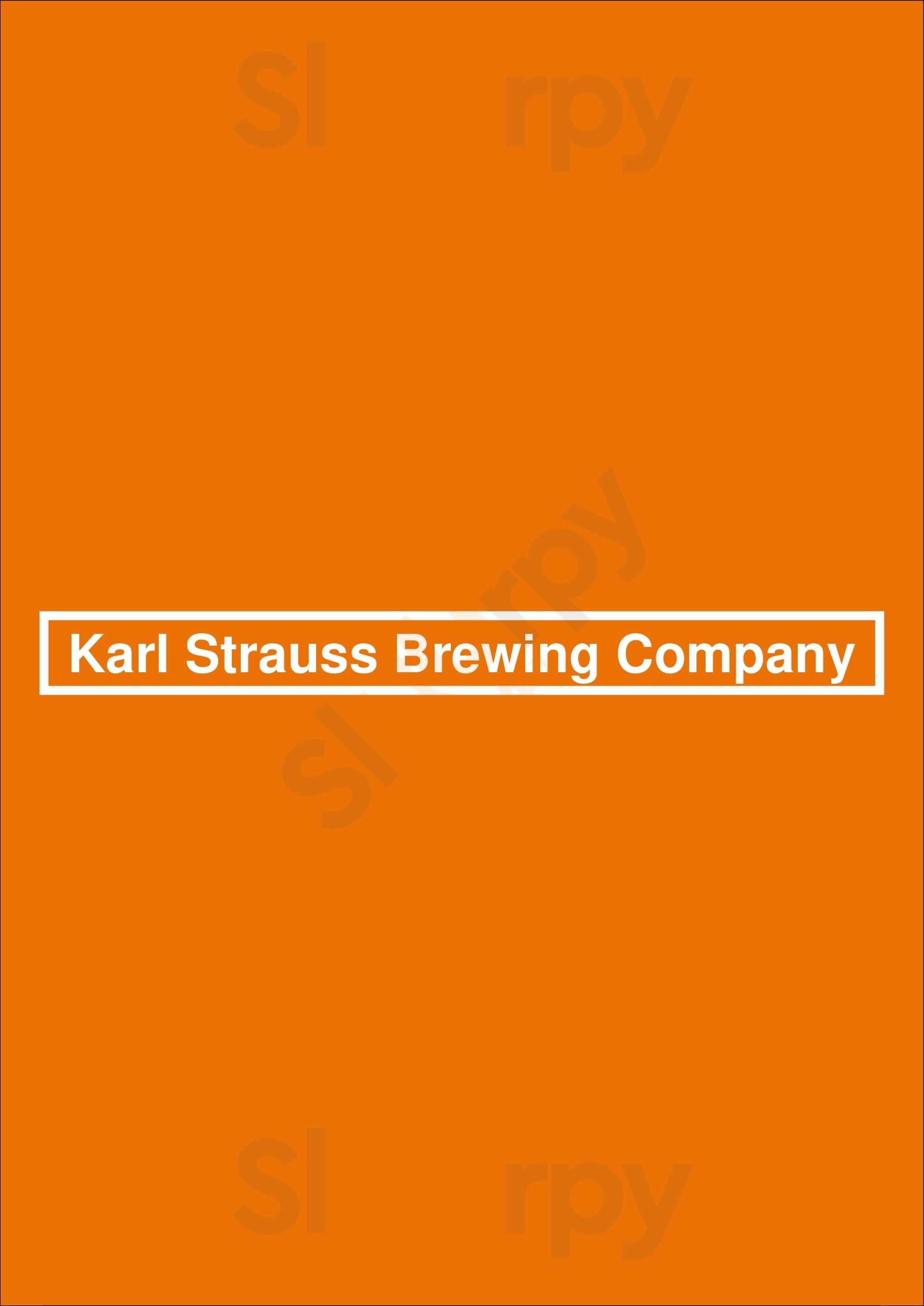 Karl Strauss Brewing Company Los Angeles Menu - 1
