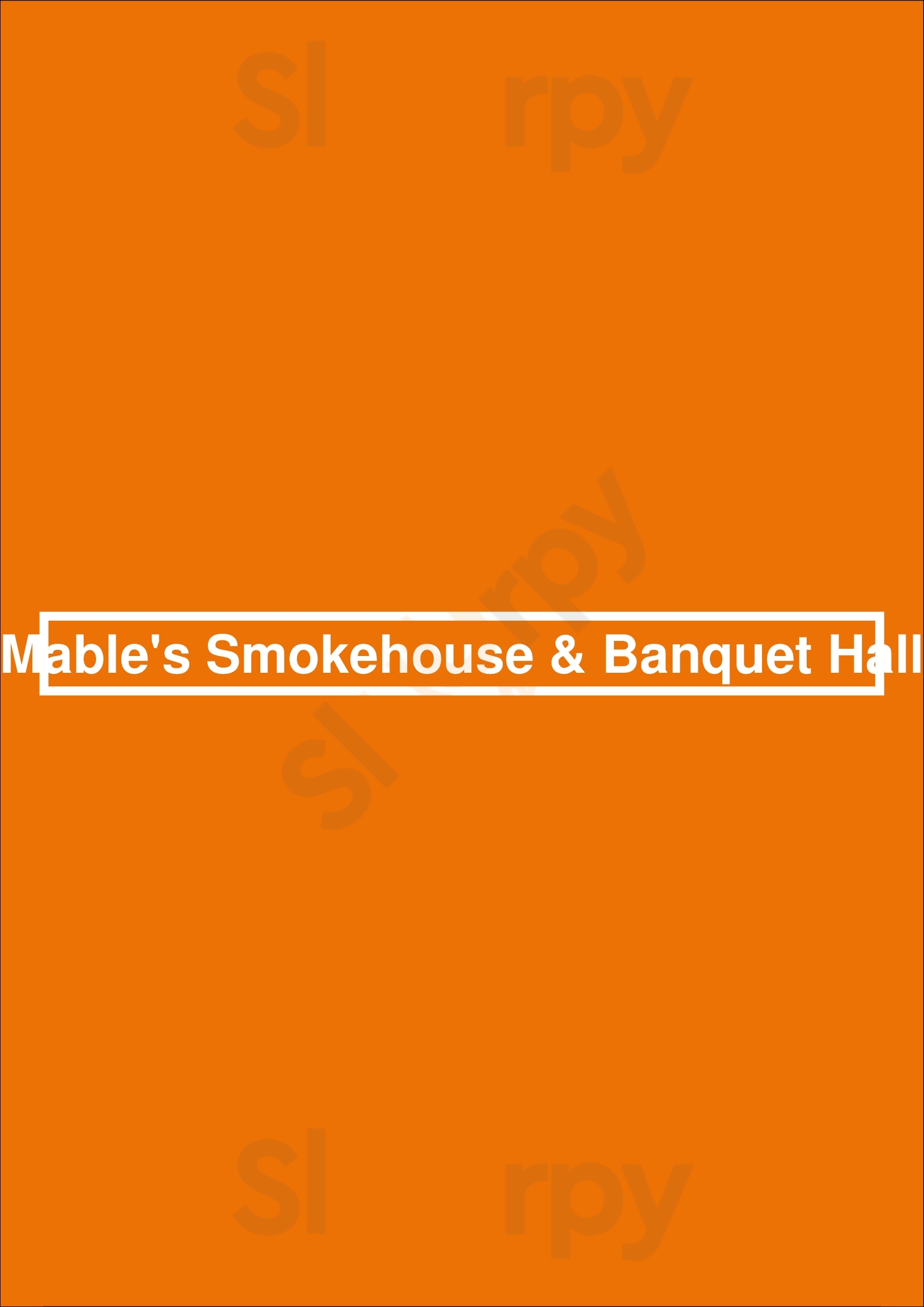 Mable's Smokehouse & Banquet Hall Brooklyn Menu - 1