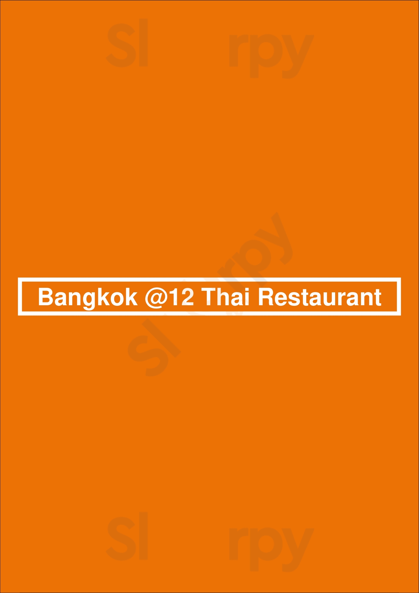 Bangkok @12 Thai Restaurant Sacramento Menu - 1