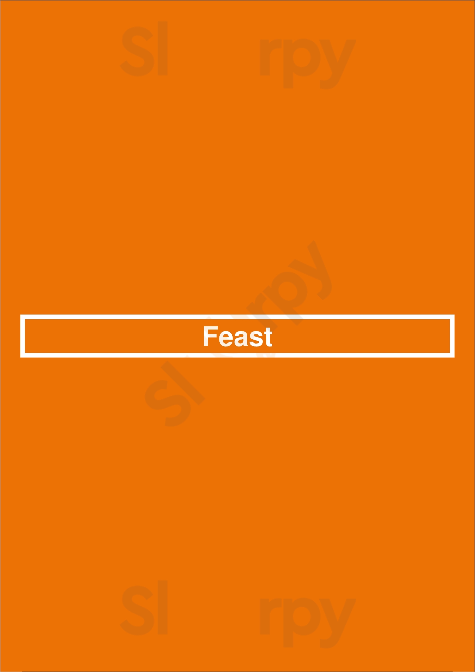 Feast Tucson Menu - 1