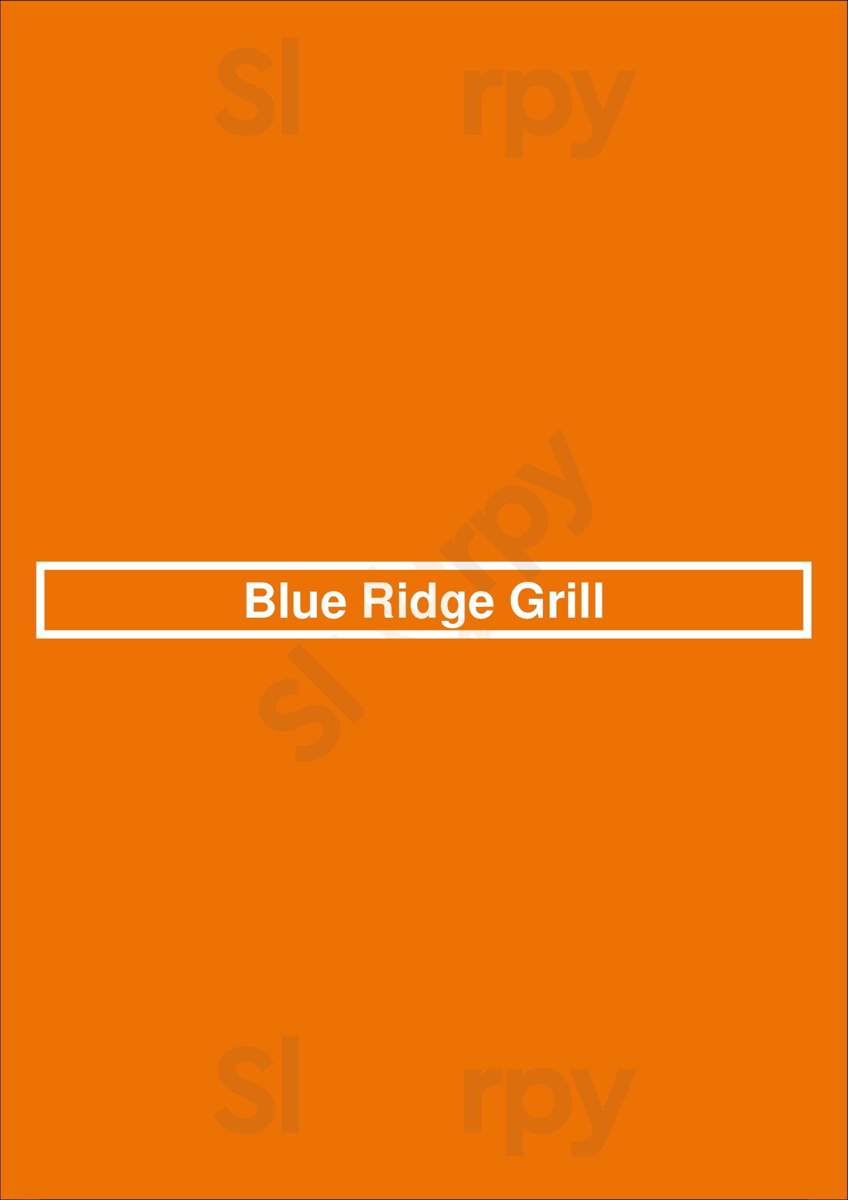 Blue Ridge Grill Atlanta Menu - 1