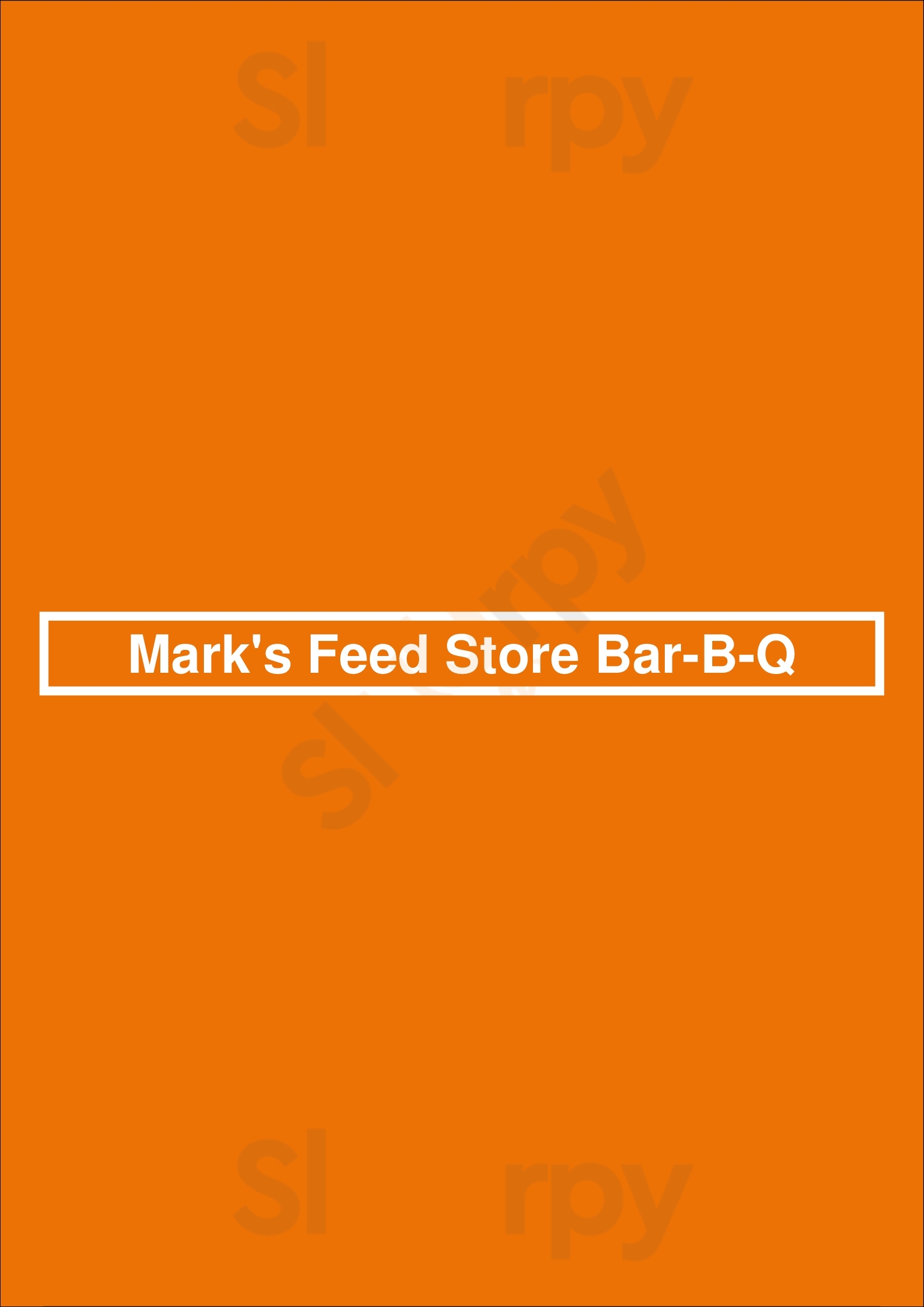 Mark's Feed Store Bar-b-q Louisville Menu - 1