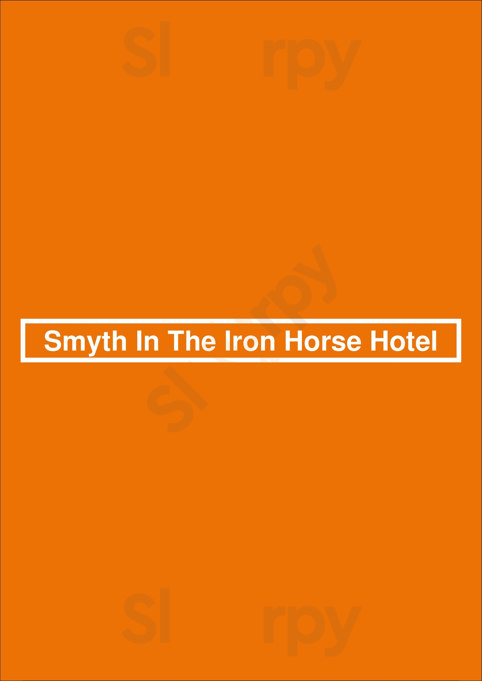 Smyth In The Iron Horse Hotel Milwaukee Menu - 1