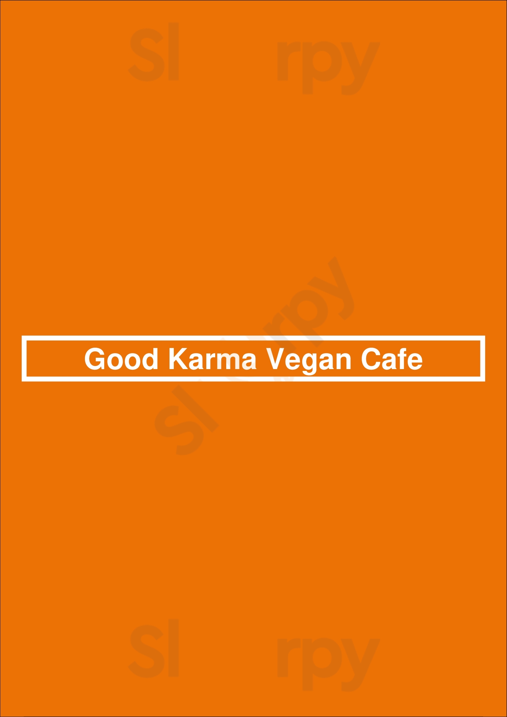 Good Karma Vegan Cafe San Jose Menu - 1