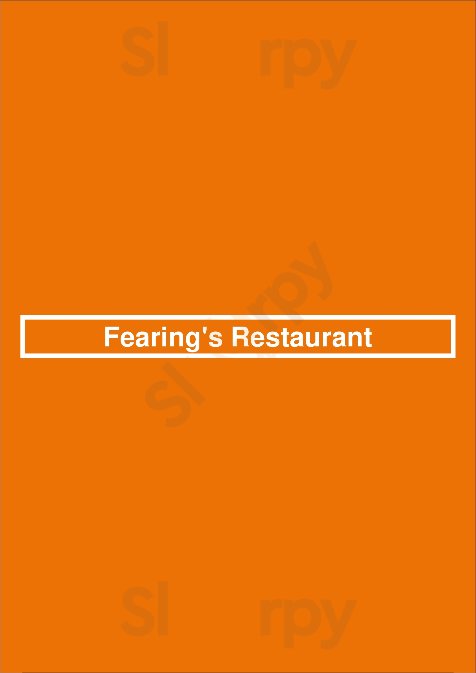 Fearing's Restaurant Dallas Menu - 1