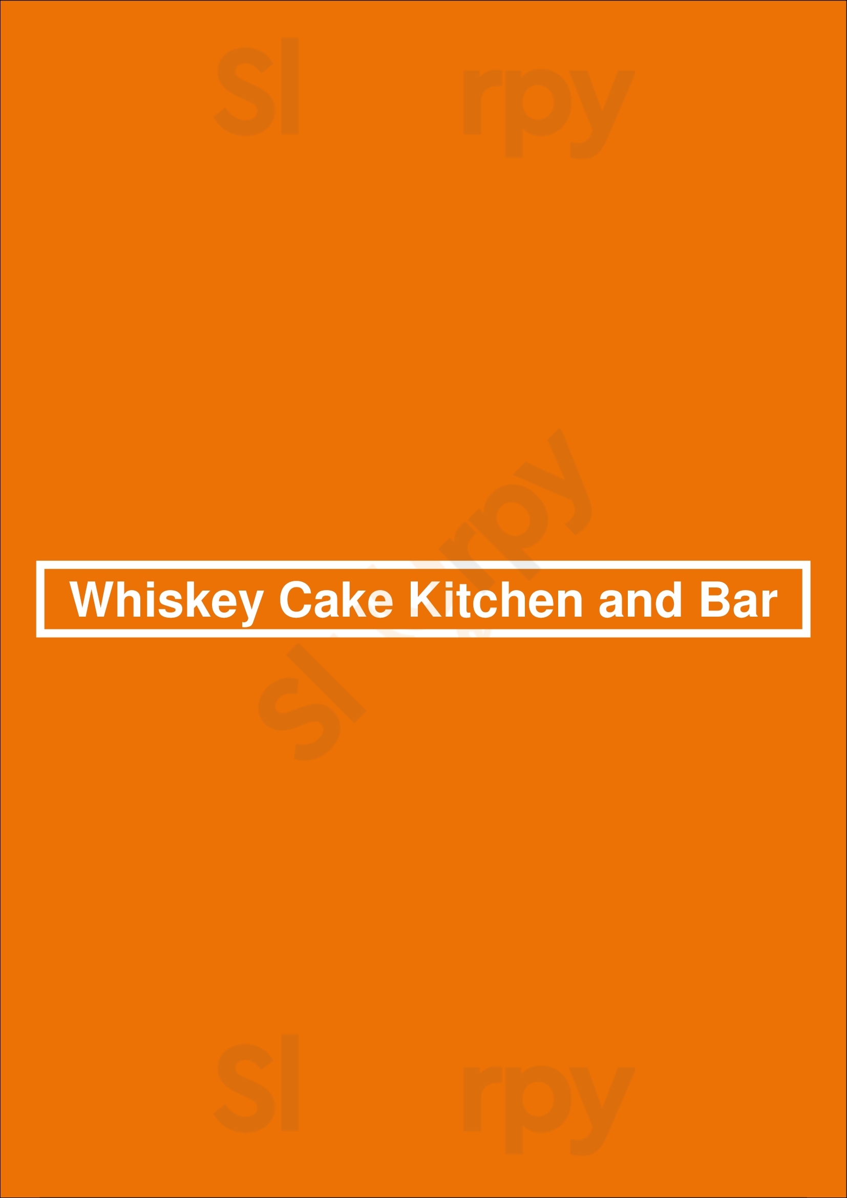 Whiskey Cake Kitchen & Bar San Antonio Menu - 1