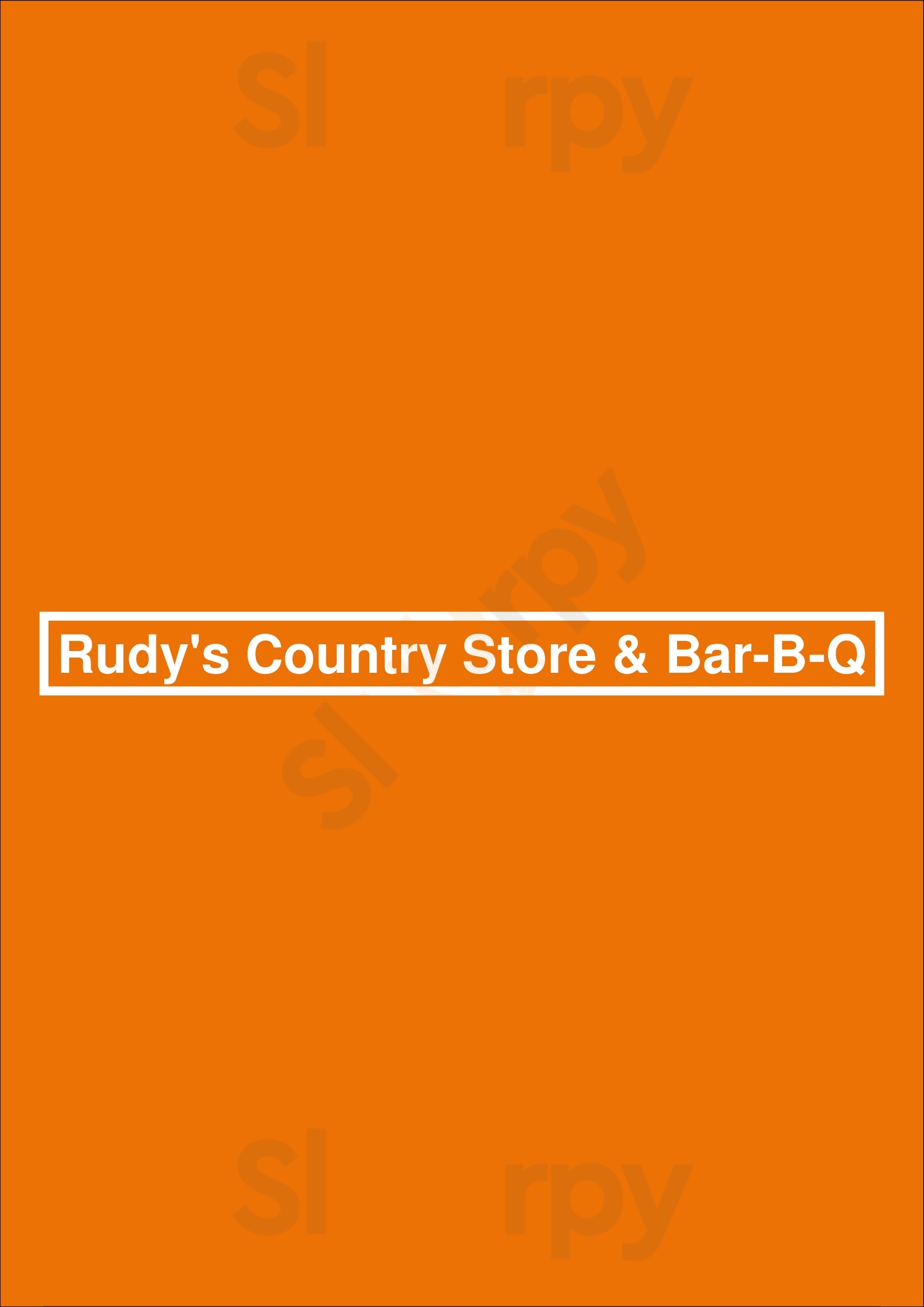 Rudy's Country Store & Bar-b-q Austin Menu - 1