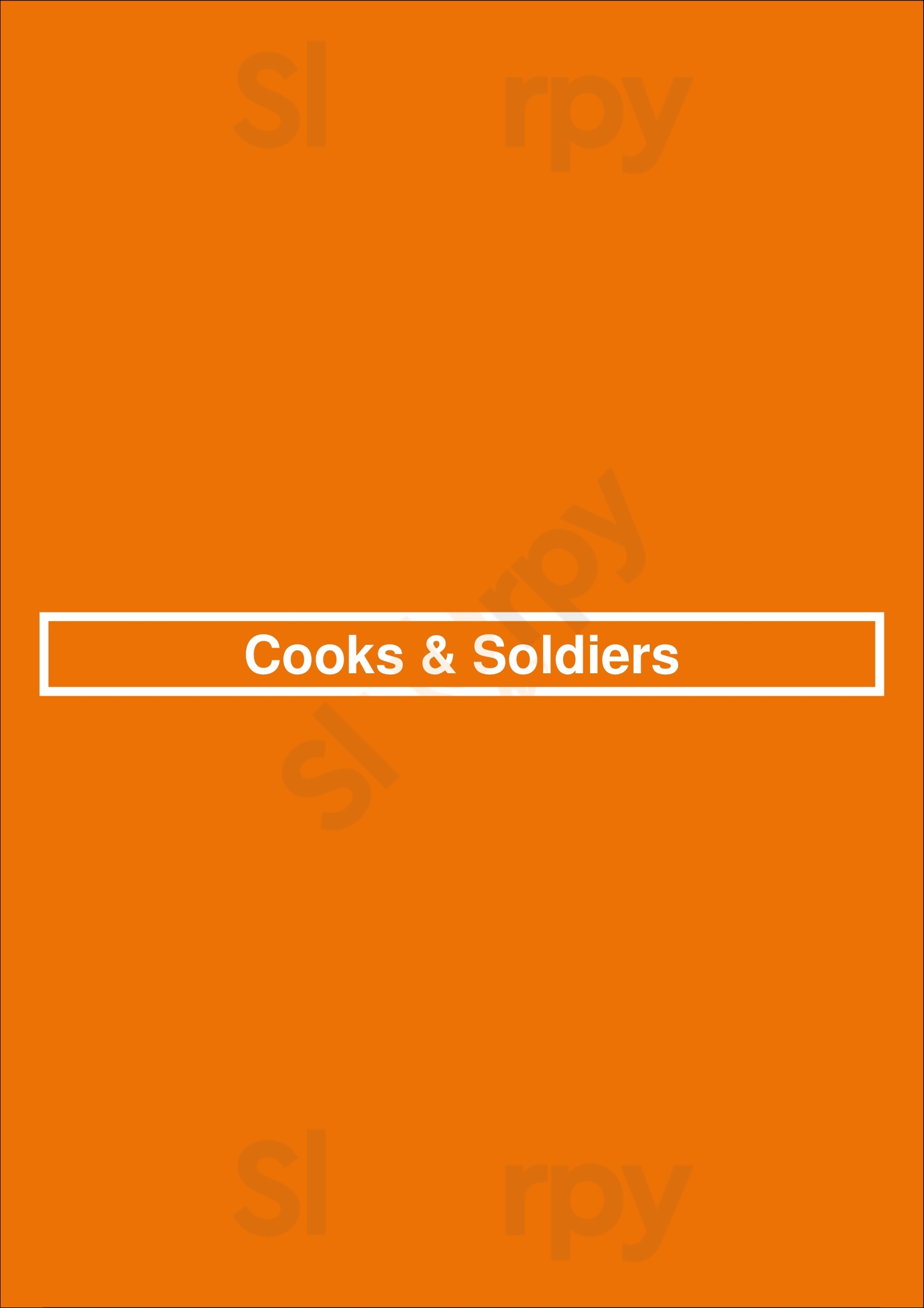 Cooks & Soldiers Atlanta Menu - 1
