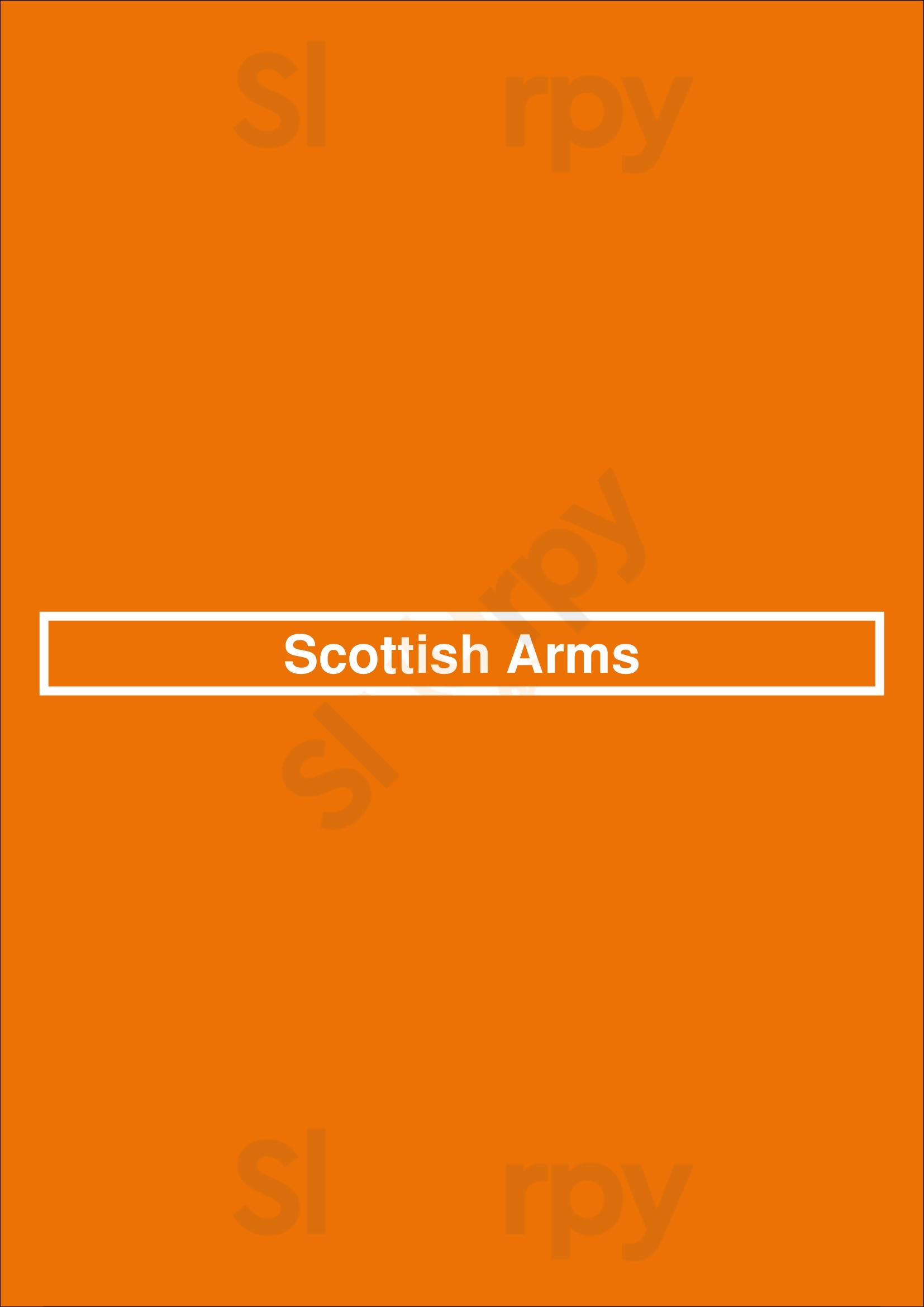 Scottish Arms Saint Louis Menu - 1