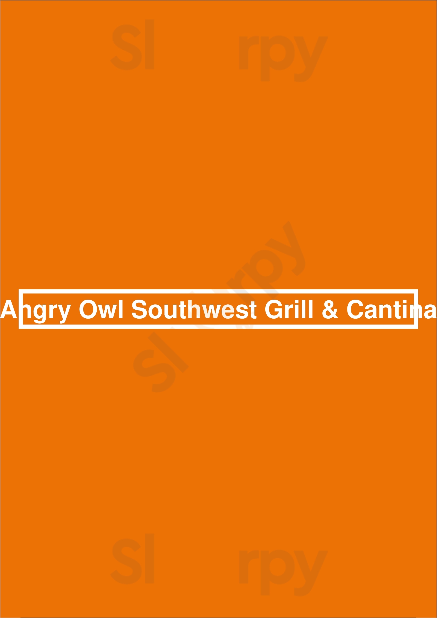 Angry Owl Southwest Grill & Cantina El Paso Menu - 1