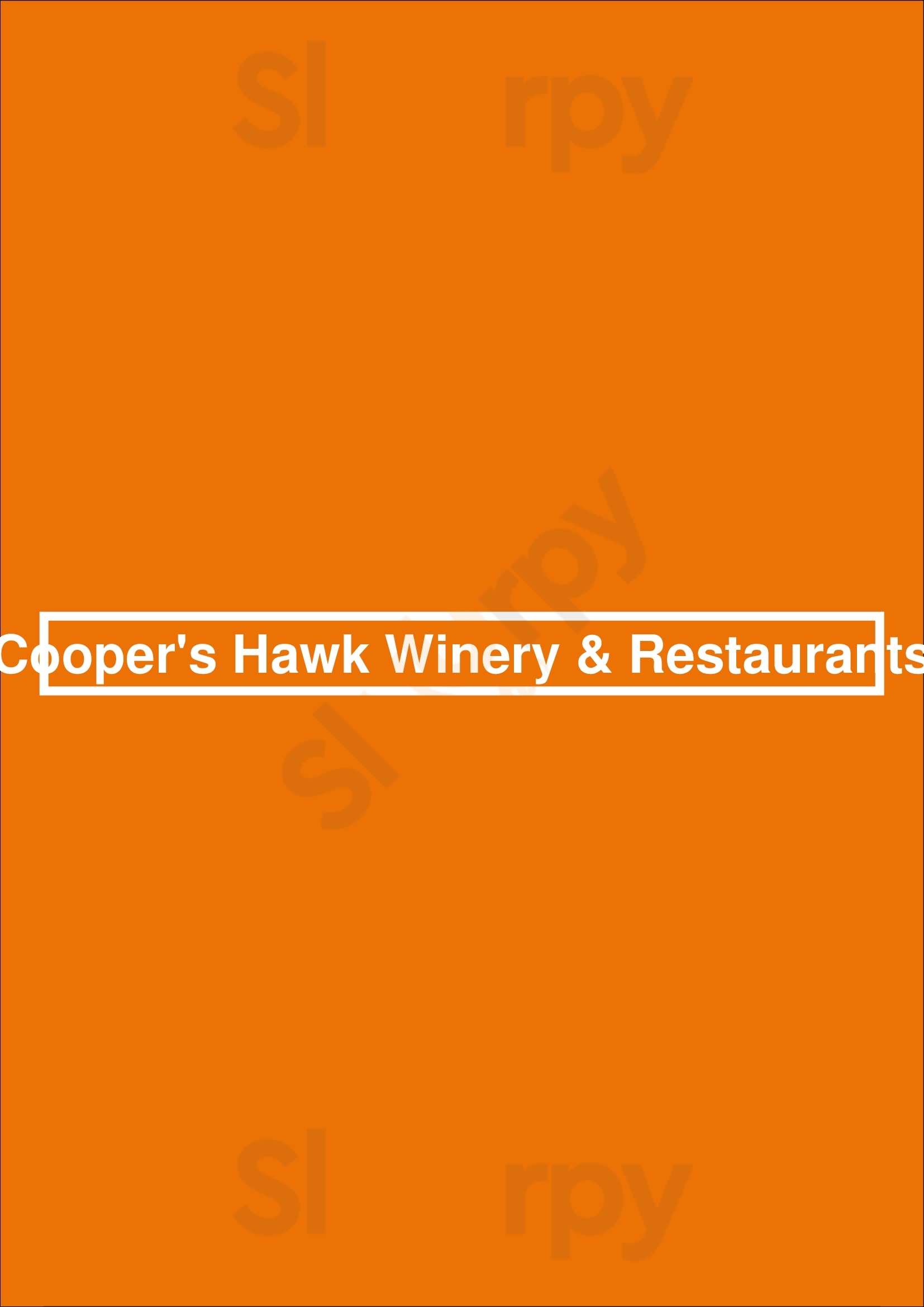 Cooper's Hawk Winery & Restaurant- Indianapolis Indianapolis Menu - 1