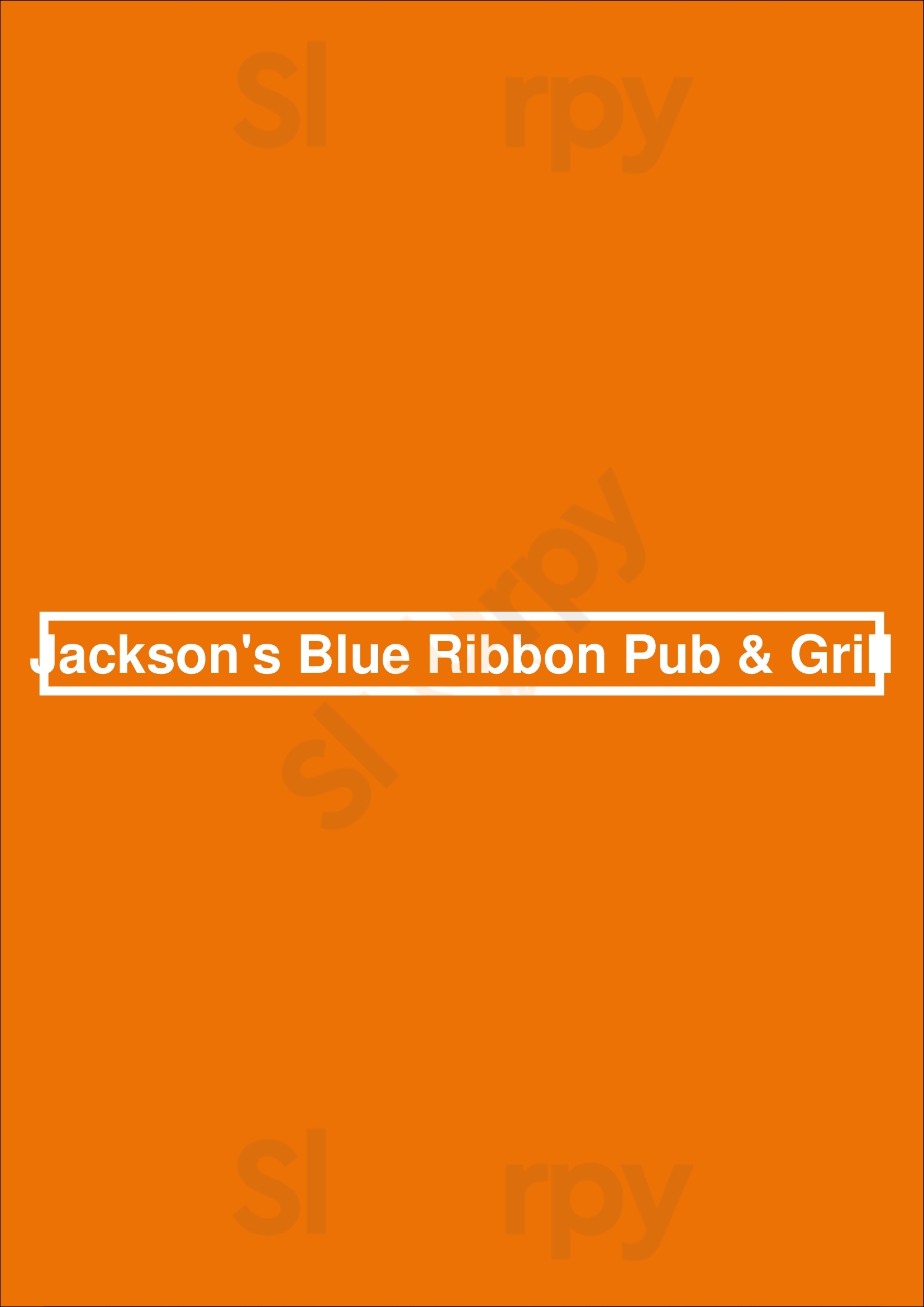 Jackson's Blue Ribbon Pub & Grill Milwaukee Menu - 1