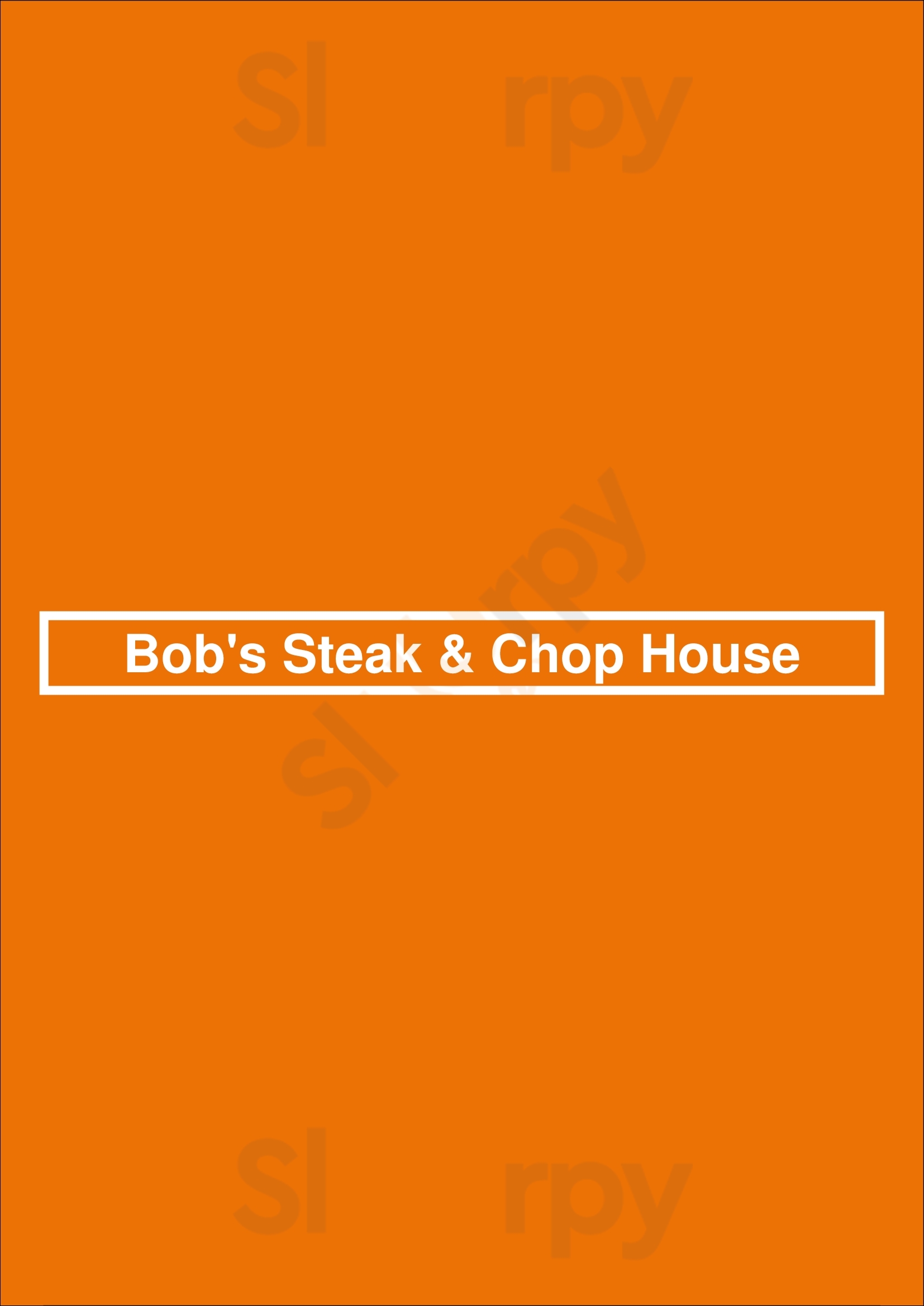 Bob's Steak & Chop House - Dallas Lemmon Ave. Dallas Menu - 1