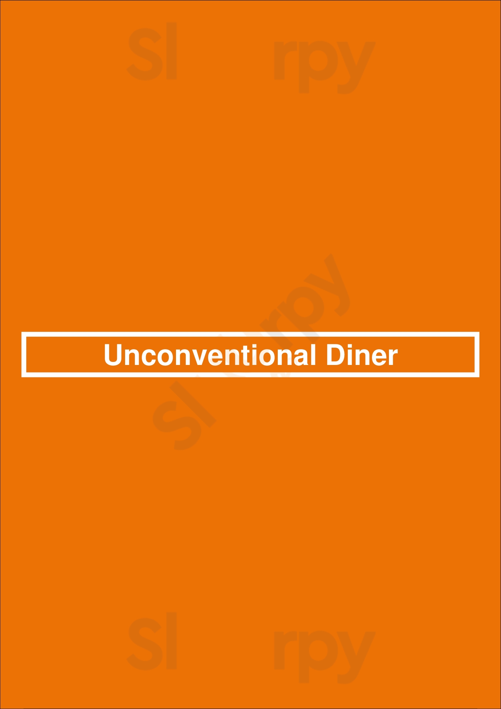 Unconventional Diner Washington DC Menu - 1