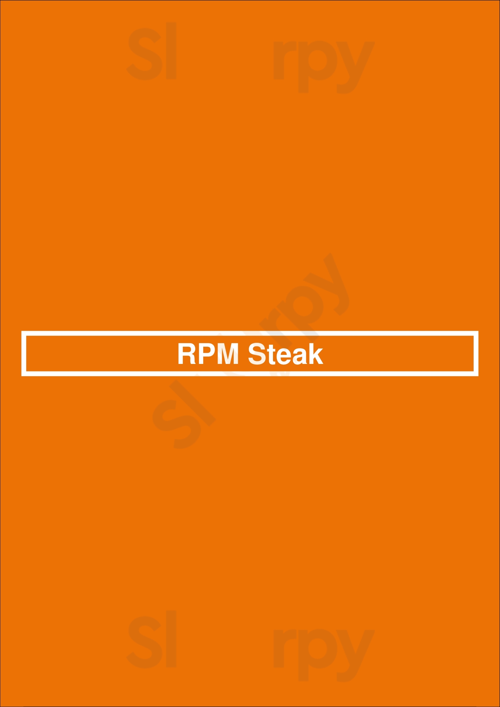 Rpm Steak Chicago Menu - 1
