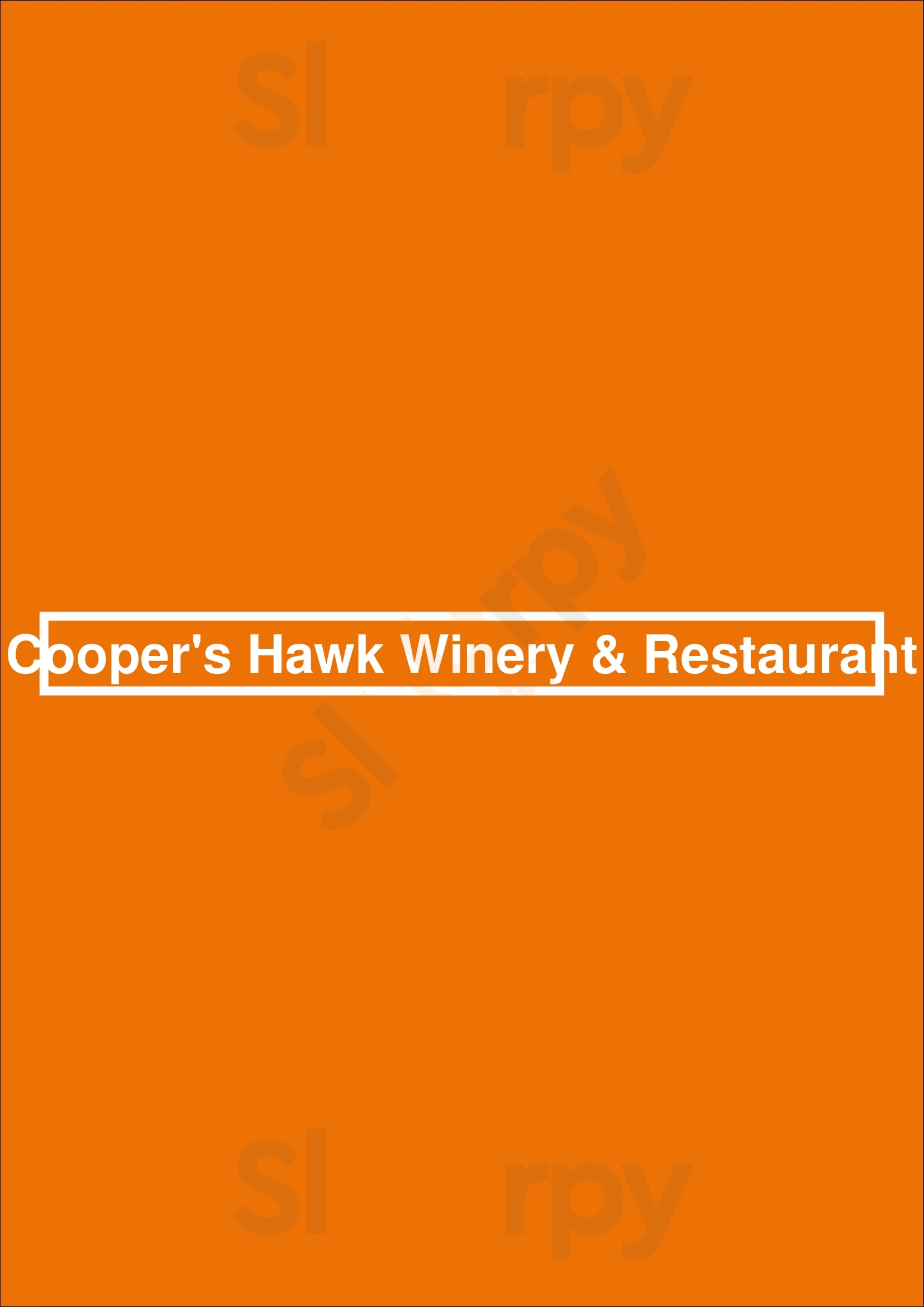 Cooper's Hawk Winery & Restaurant- Tampa Tampa Menu - 1