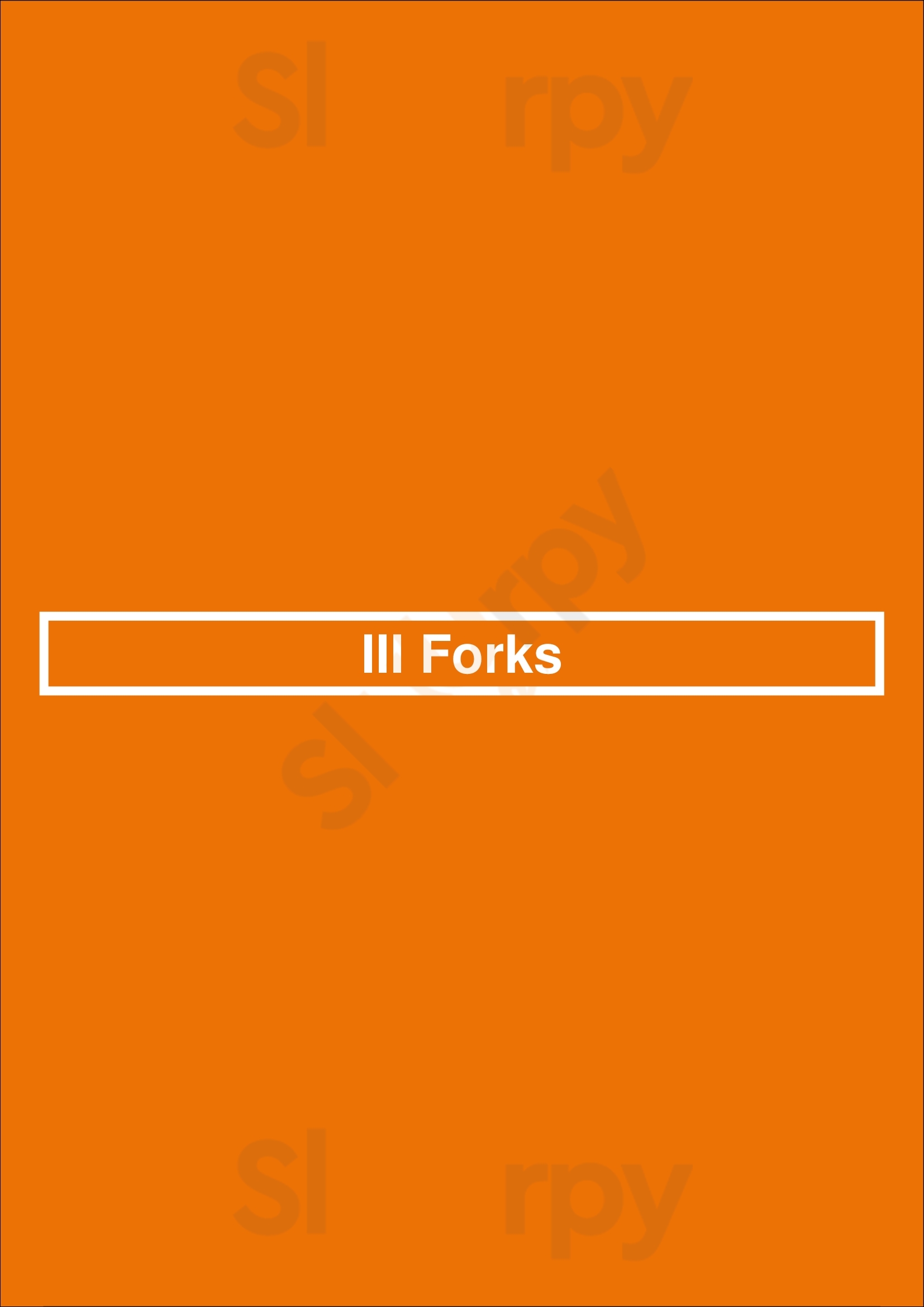 Iii Forks Frisco Menu - 1