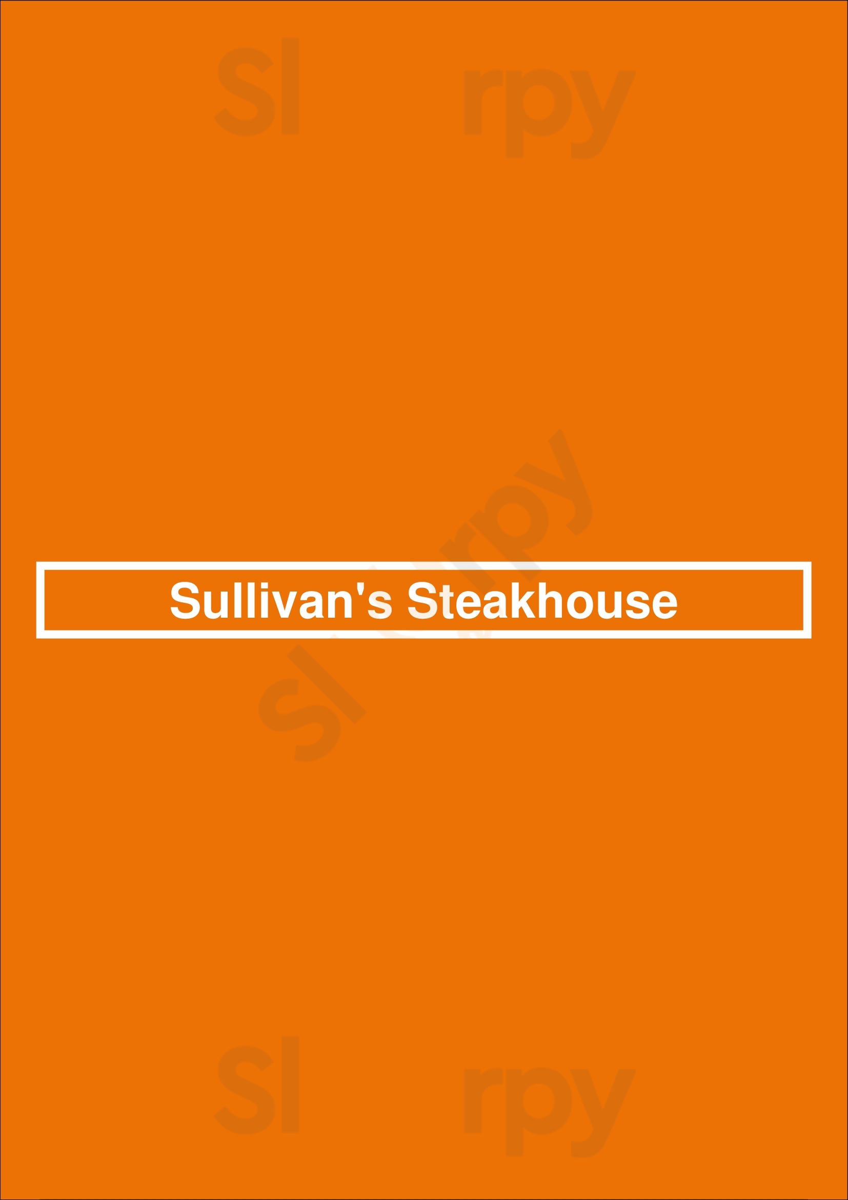 Sullivan's Steakhouse Indianapolis Menu - 1