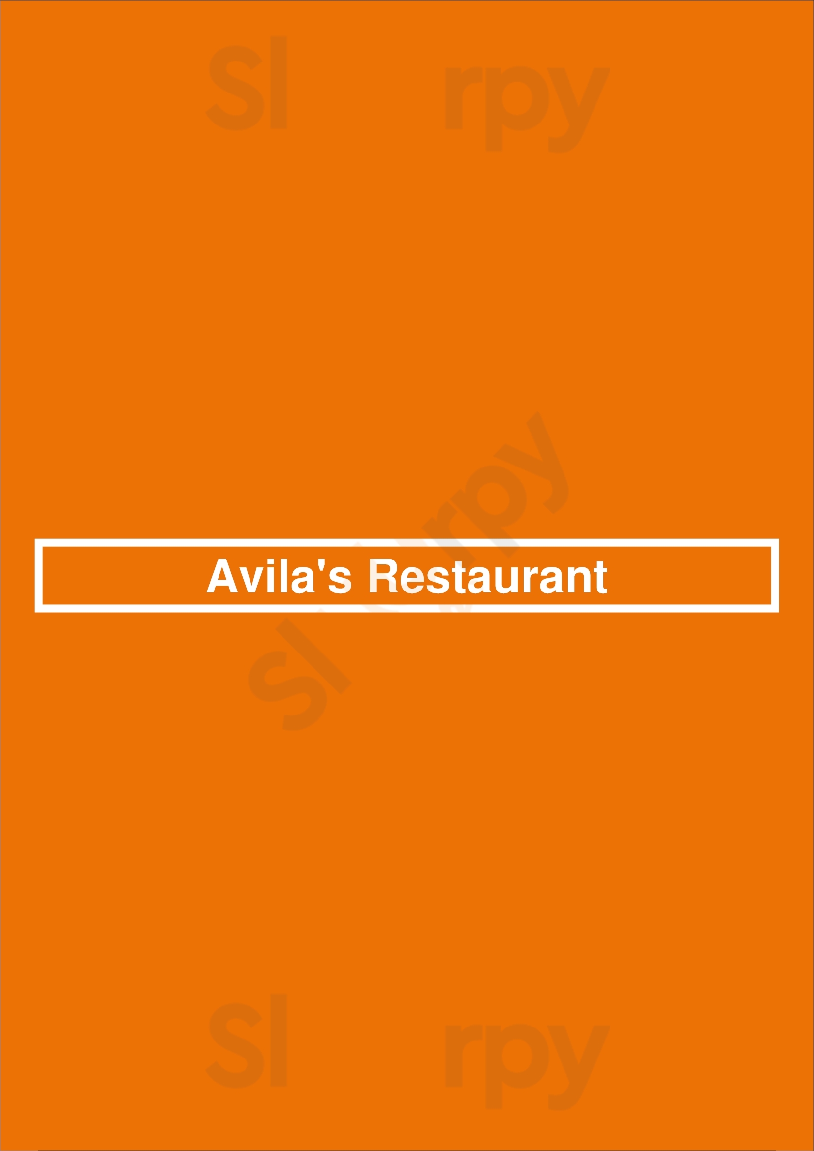 Avila's Restaurant El Paso Menu - 1