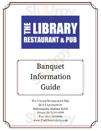 The Library Restaurant And Pub menu