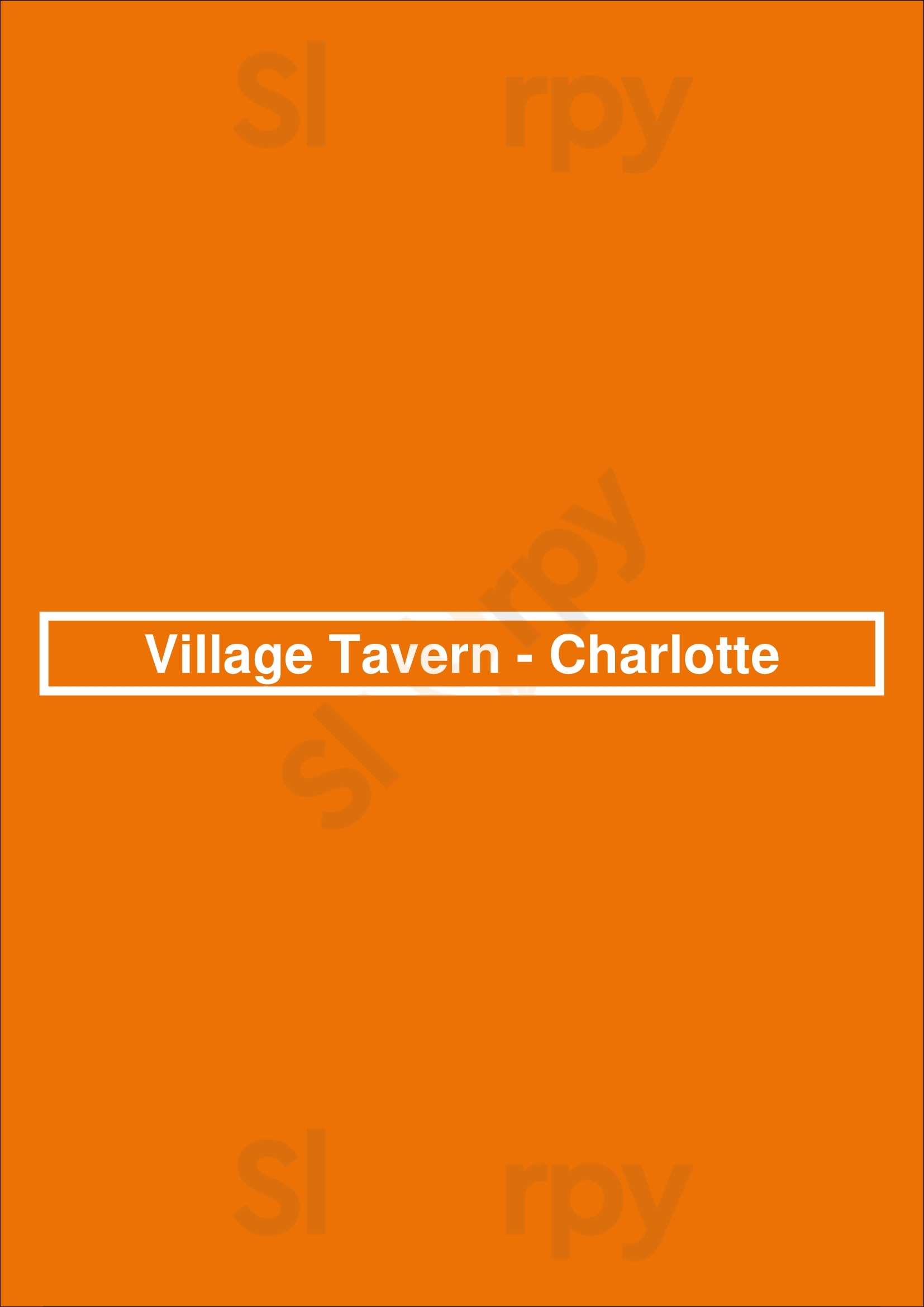 Village Tavern Charlotte Menu - 1