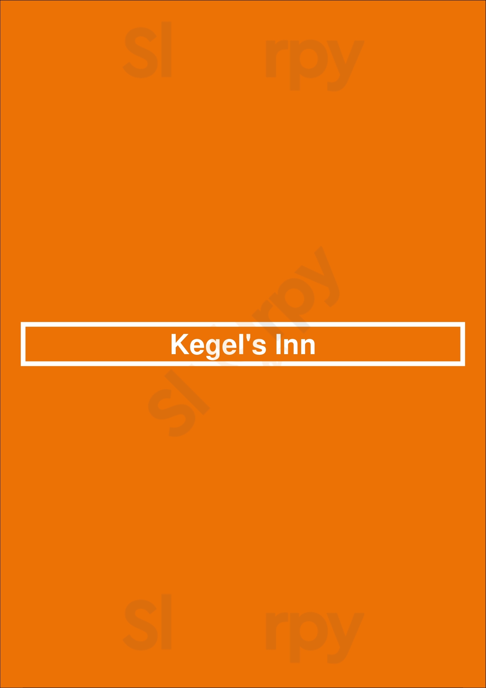Kegel's Inn Milwaukee Menu - 1