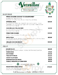 Versailles Bakery menu